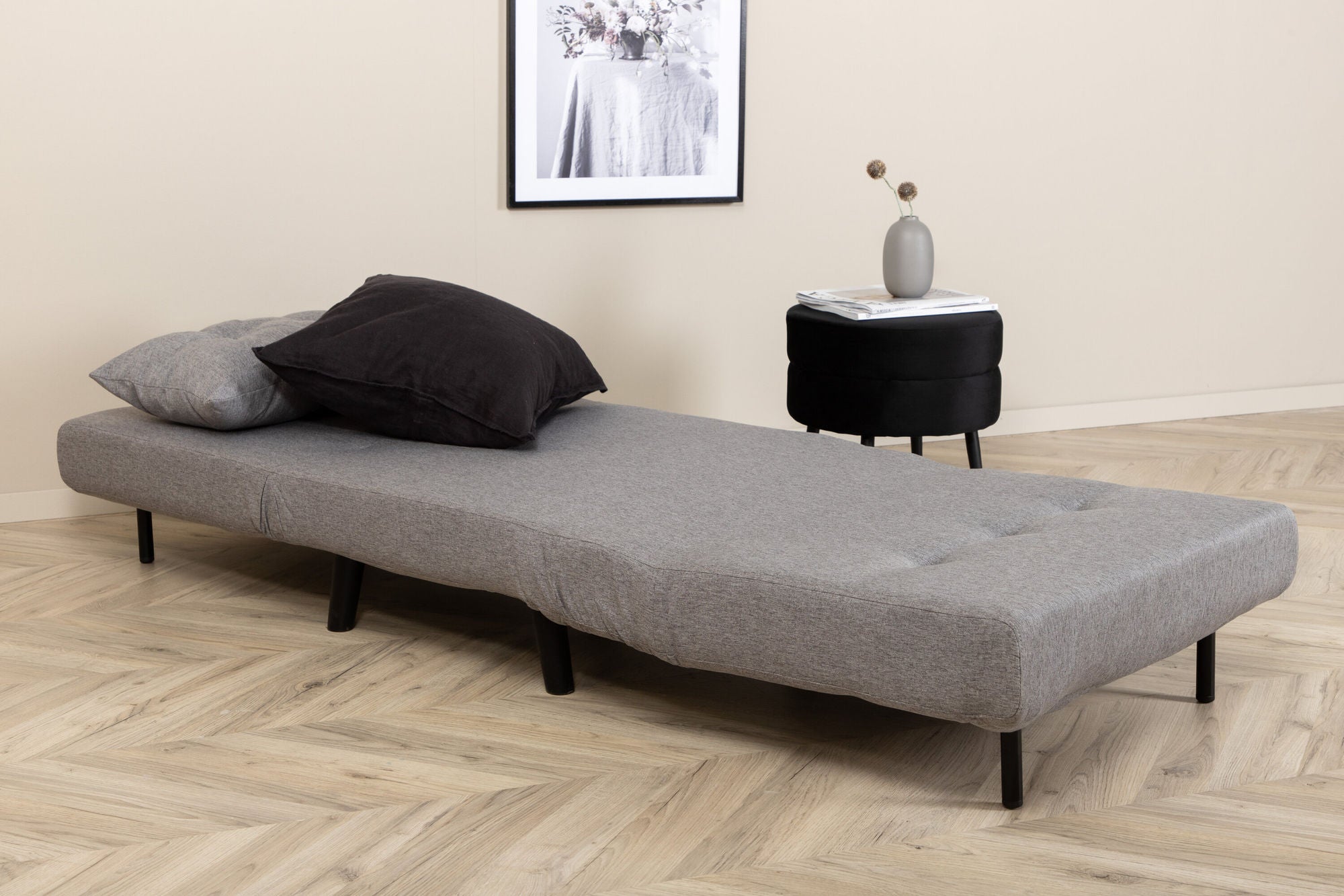 Schlafsofa Vicky aus Stoff - Grau-Schlafsofa-Venture Home-le canapé