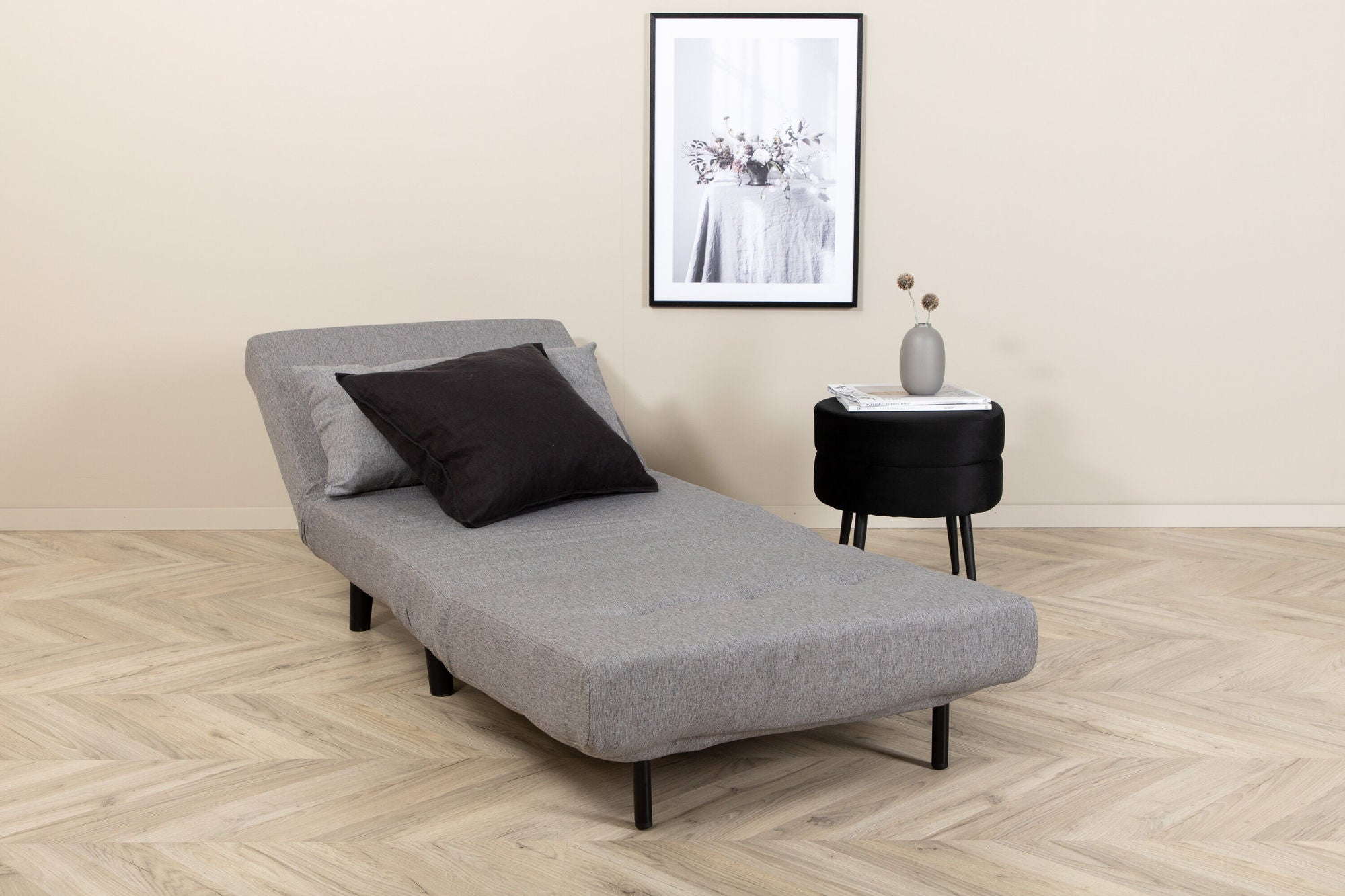 Schlafsofa Vicky aus Stoff - Grau-Schlafsofa-Venture Home-le canapé
