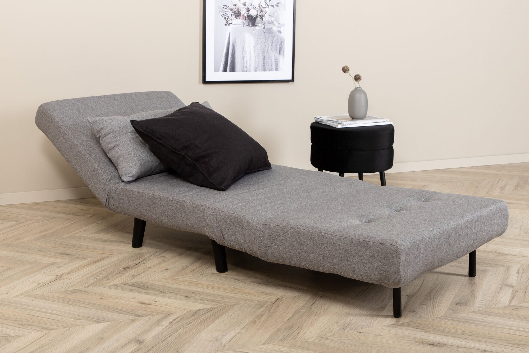Schlafsofa Vicky aus Stoff - Grau-Schlafsofa-Venture Home-le canapé