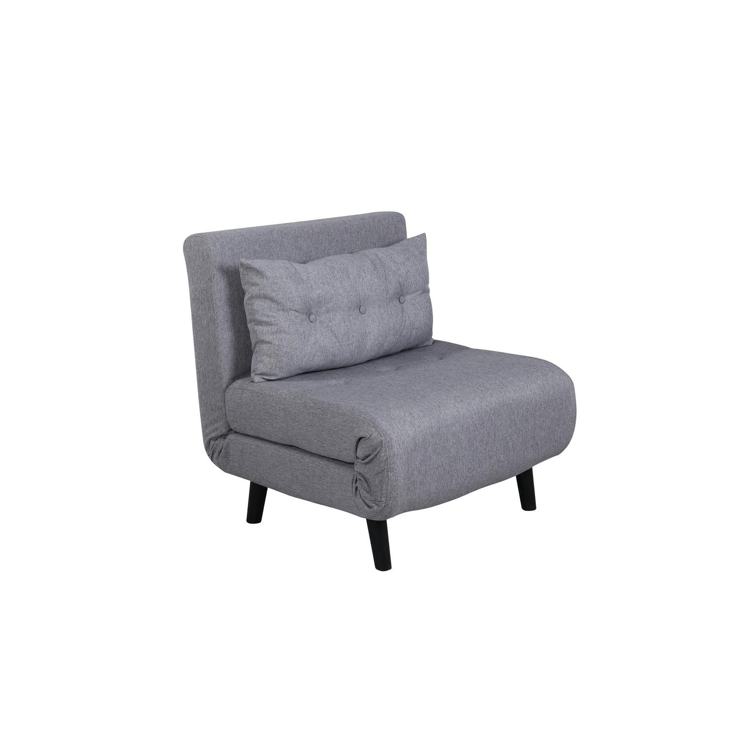 Schlafsofa Vicky aus Stoff - Grau-Schlafsofa-Venture Home-le canapé