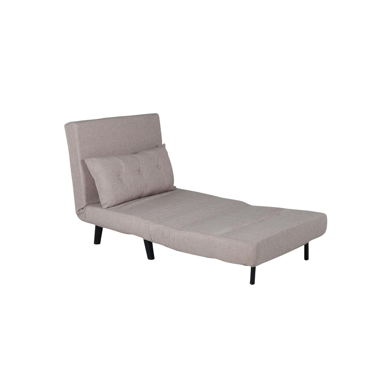 Schlafsofa Vicky aus Stoff - Hellbraun-Schlafsofa-Venture Home-le canapé