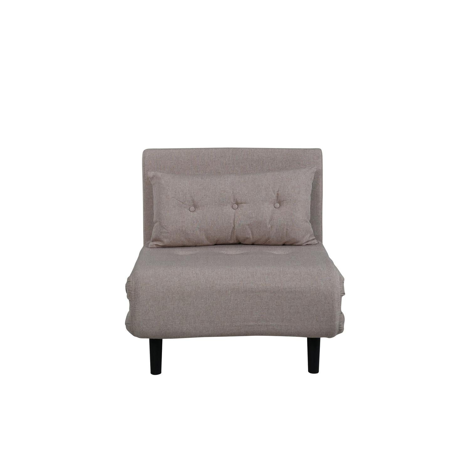 Schlafsofa Vicky aus Stoff - Hellbraun-Schlafsofa-Venture Home-le canapé