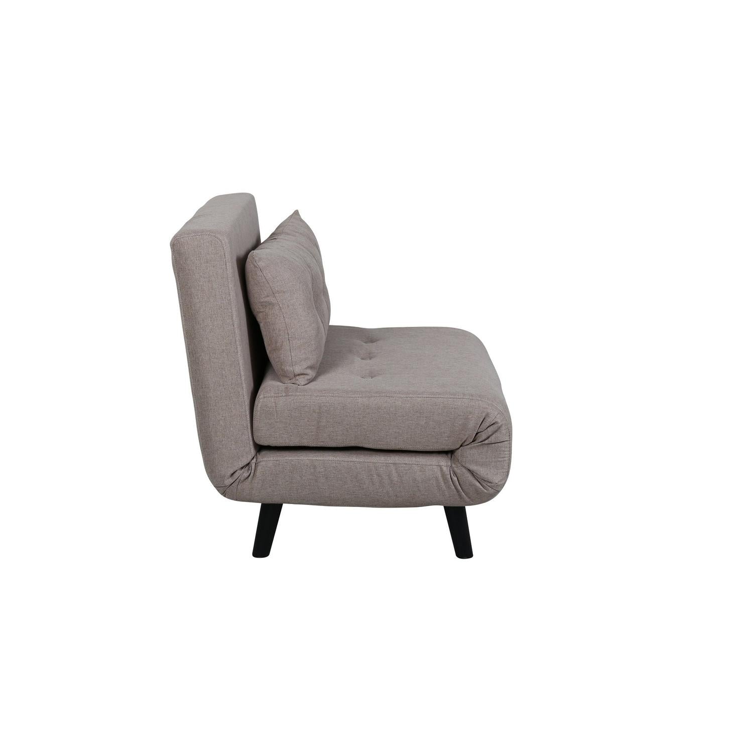 Schlafsofa Vicky aus Stoff - Hellbraun-Schlafsofa-Venture Home-le canapé