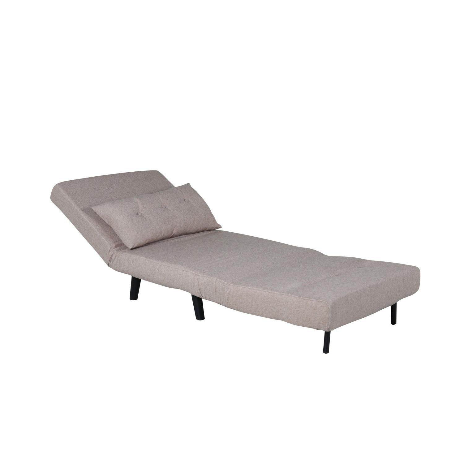 Schlafsofa Vicky aus Stoff - Hellbraun-Schlafsofa-Venture Home-le canapé