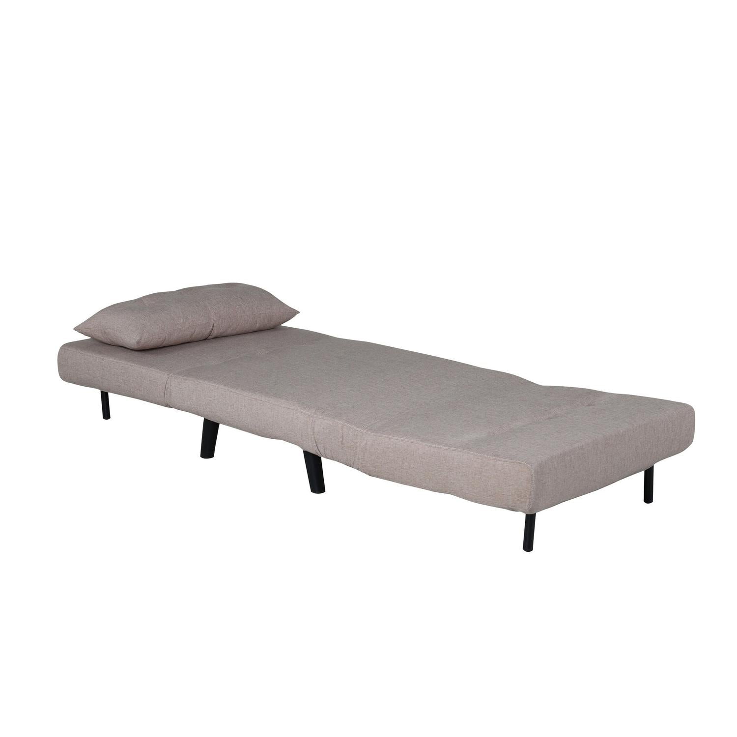Schlafsofa Vicky aus Stoff - Hellbraun-Schlafsofa-Venture Home-le canapé