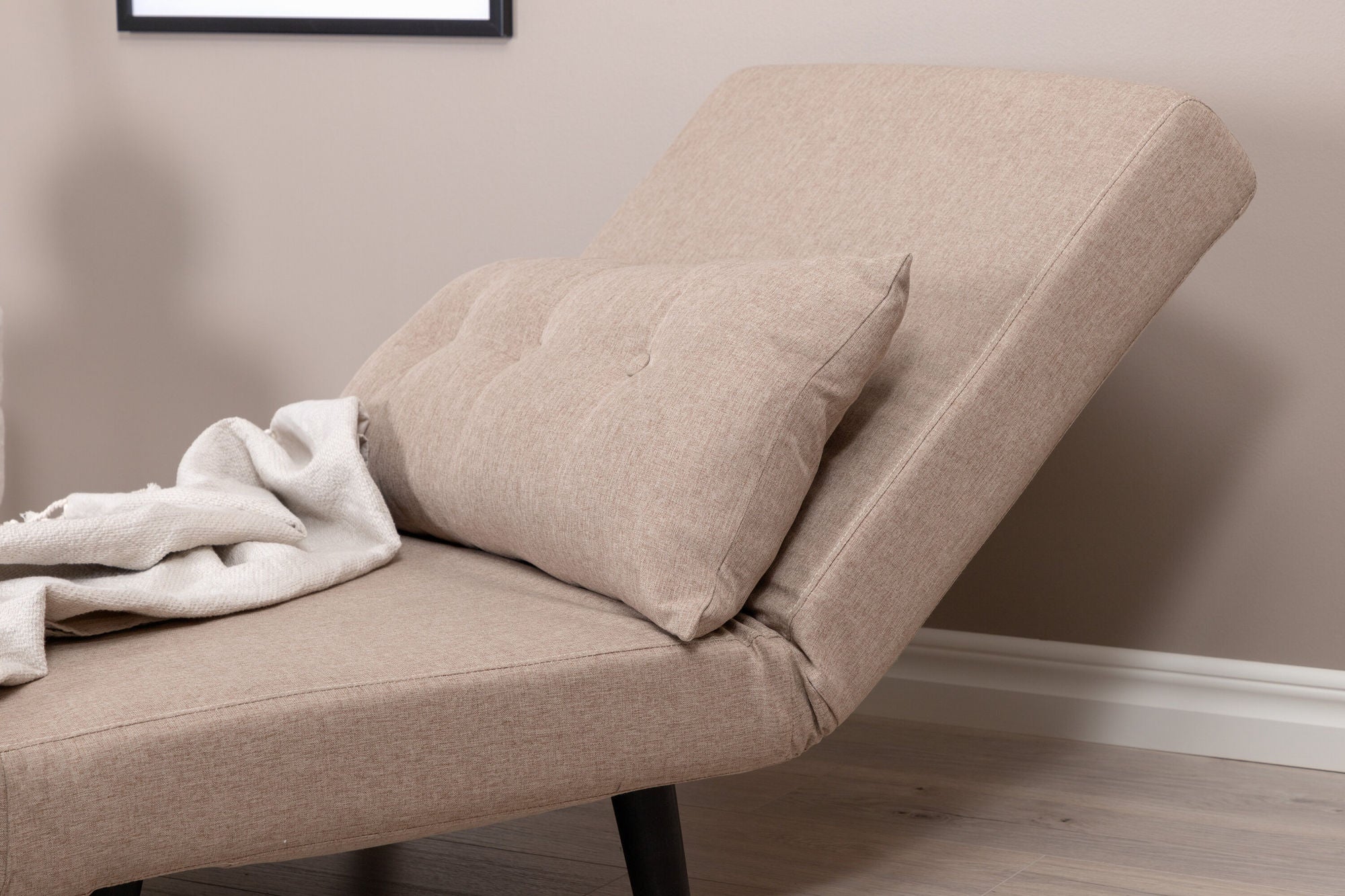 Schlafsofa Vicky aus Stoff - Hellbraun-Schlafsofa-Venture Home-le canapé