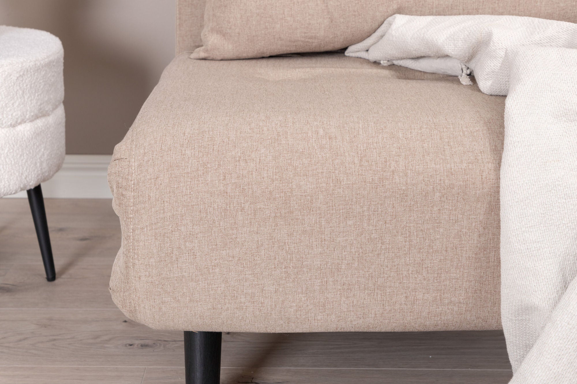 Schlafsofa Vicky aus Stoff - Hellbraun-Schlafsofa-Venture Home-le canapé