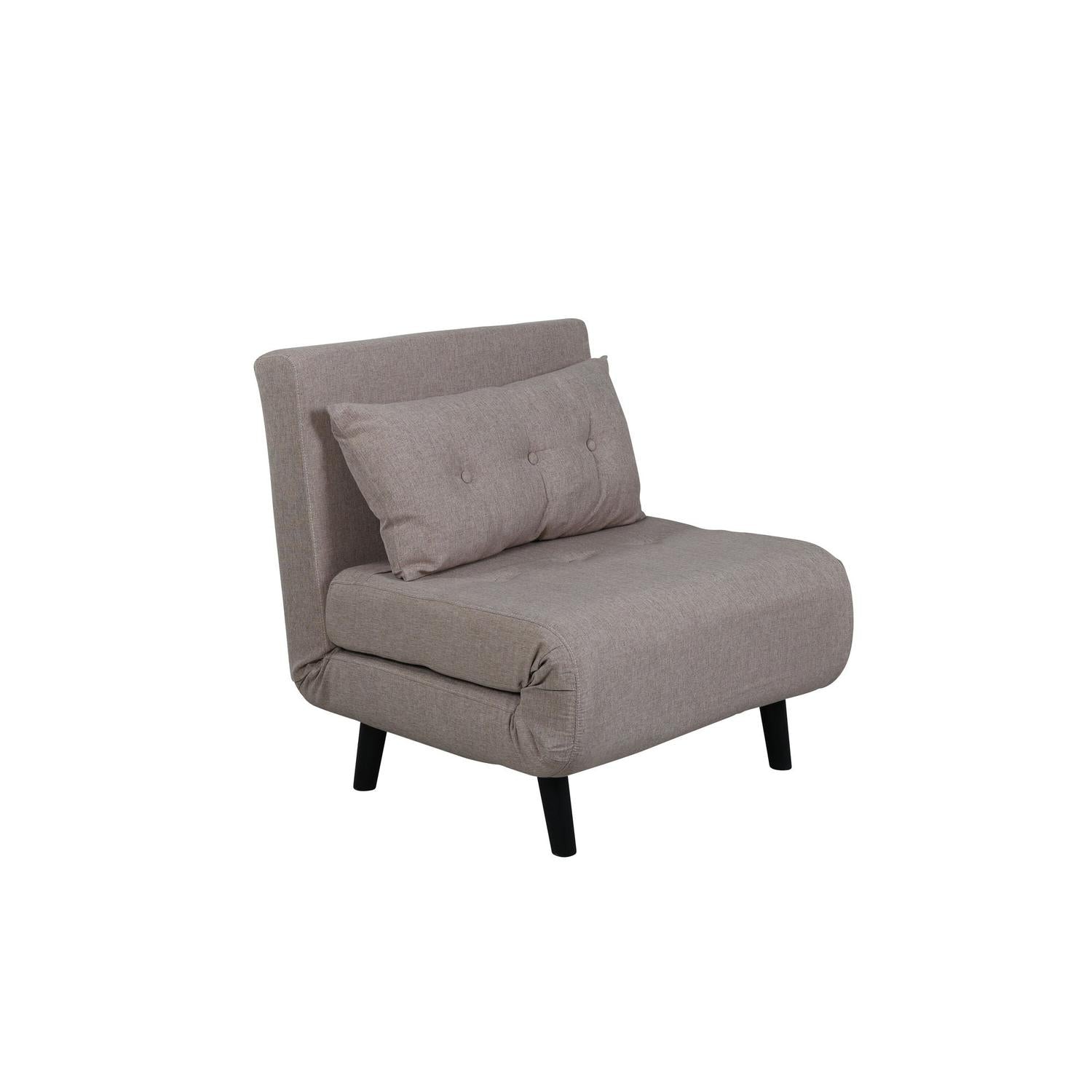 Schlafsofa Vicky aus Stoff - Hellbraun-Schlafsofa-Venture Home-le canapé