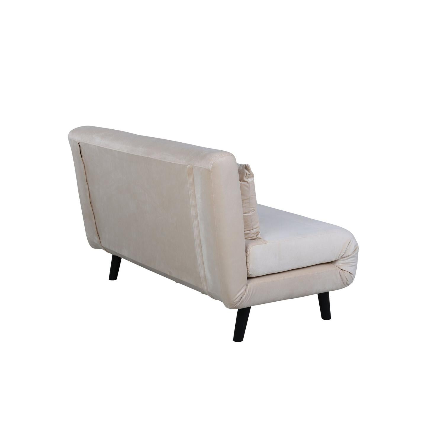 Schlafsofa Vicky Doppel aus Samt - Beige-Schlafsofa-Venture Home-le canapé