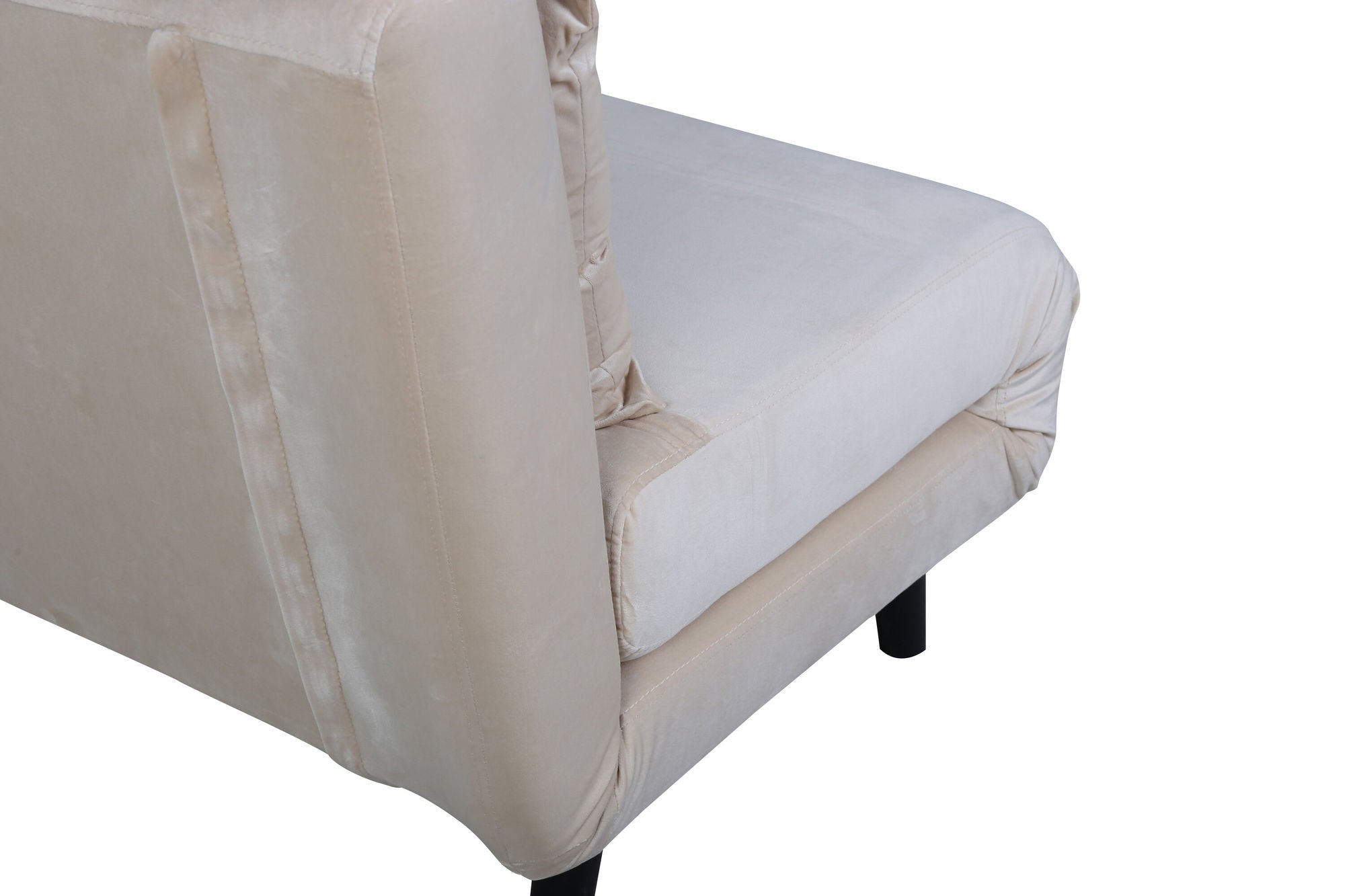 Schlafsofa Vicky Doppel aus Samt - Beige-Schlafsofa-Venture Home-le canapé
