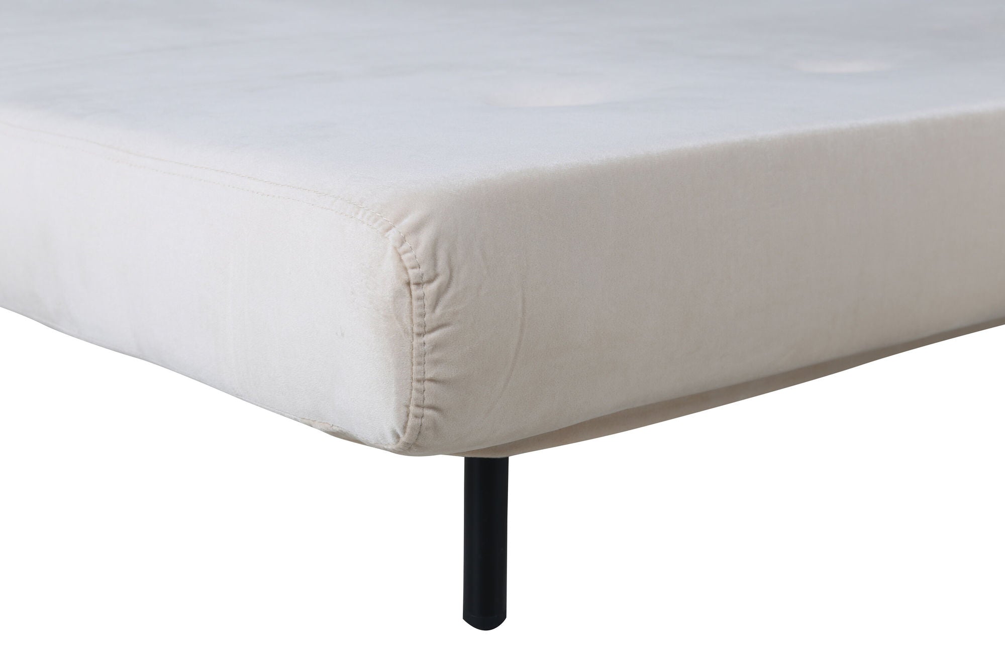 Schlafsofa Vicky Doppel aus Samt - Beige-Schlafsofas-Venture Home-le canapé
