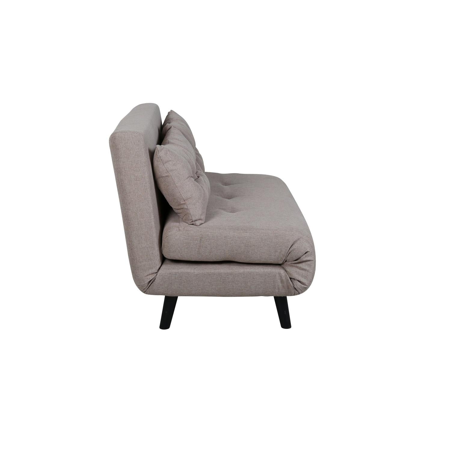 Schlafsofa Vicky Doppel aus Stoff - Hellbraun-Schlafsofa-Venture Home-le canapé