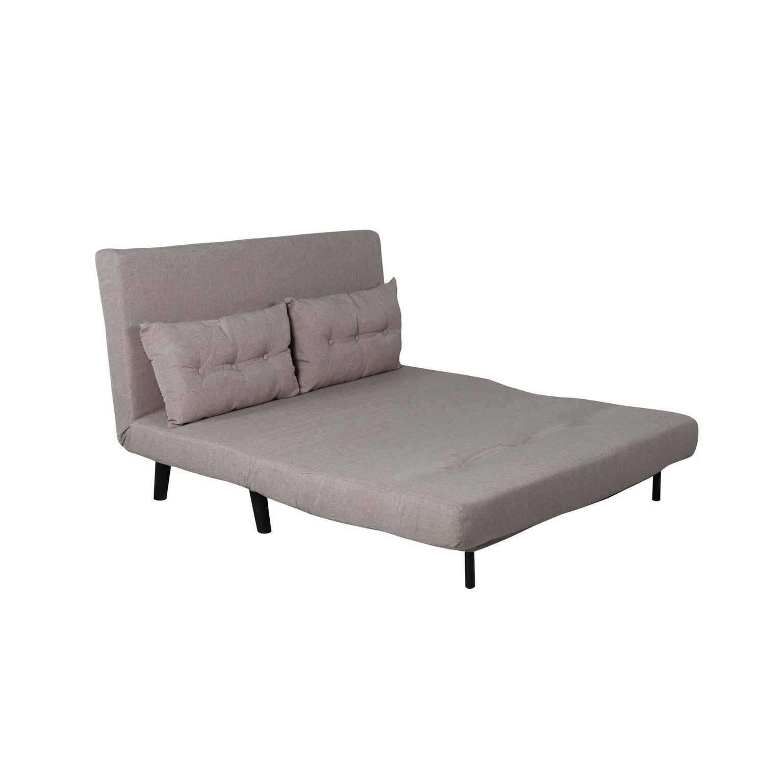 Schlafsofa Vicky Doppel aus Stoff - Hellbraun-Schlafsofa-Venture Home-le canapé
