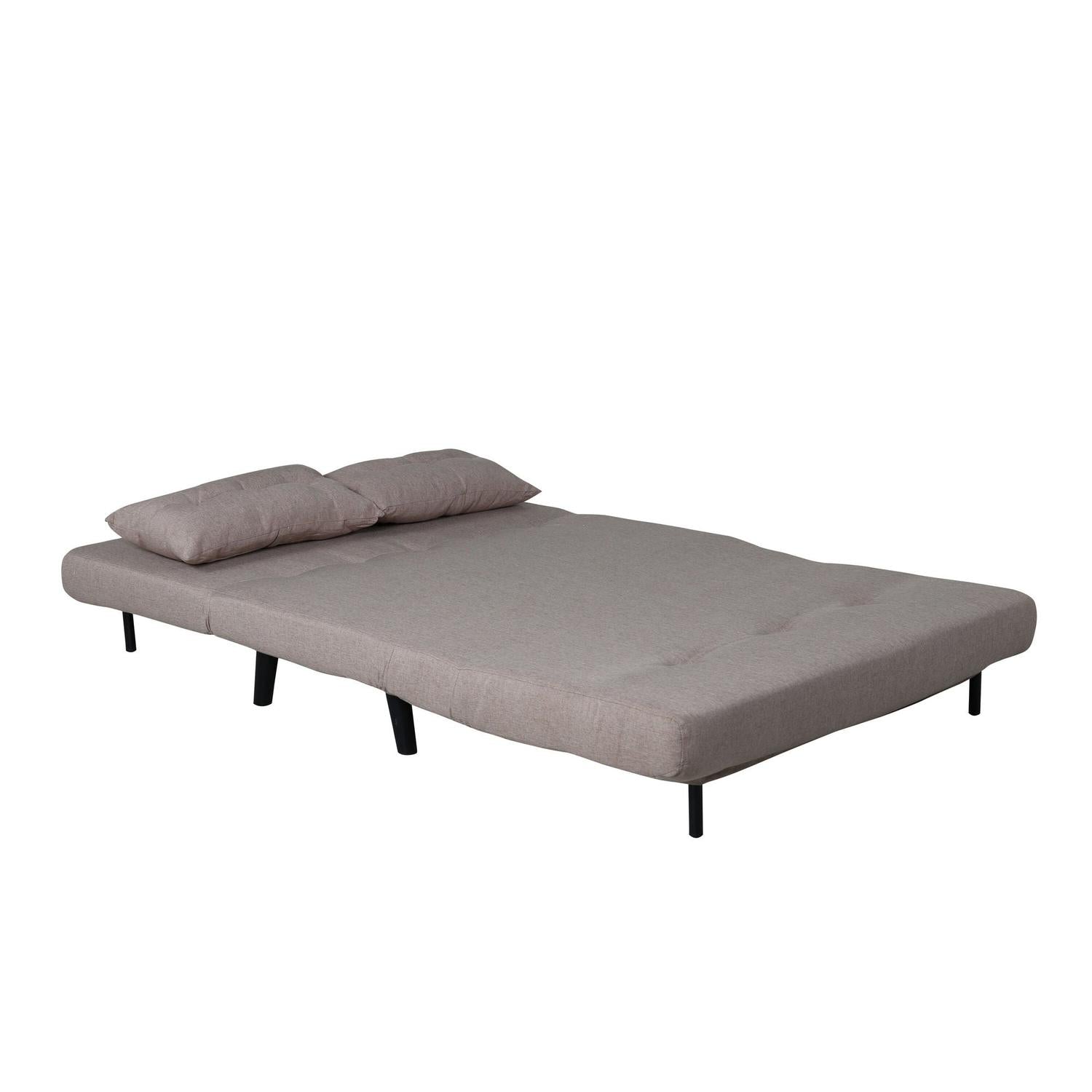 Schlafsofa Vicky Doppel aus Stoff - Hellbraun-Schlafsofa-Venture Home-le canapé