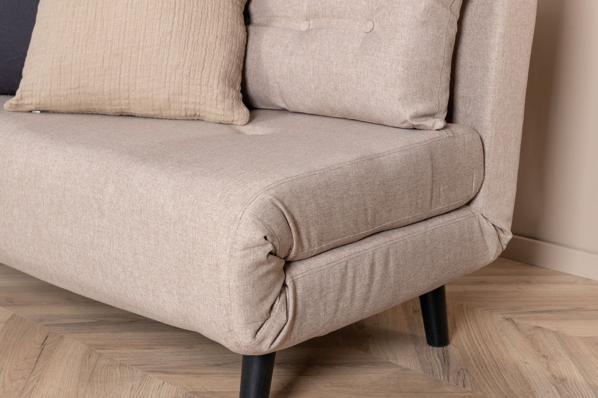 Schlafsofa Vicky Doppel aus Stoff - Hellbraun-Schlafsofa-Venture Home-le canapé