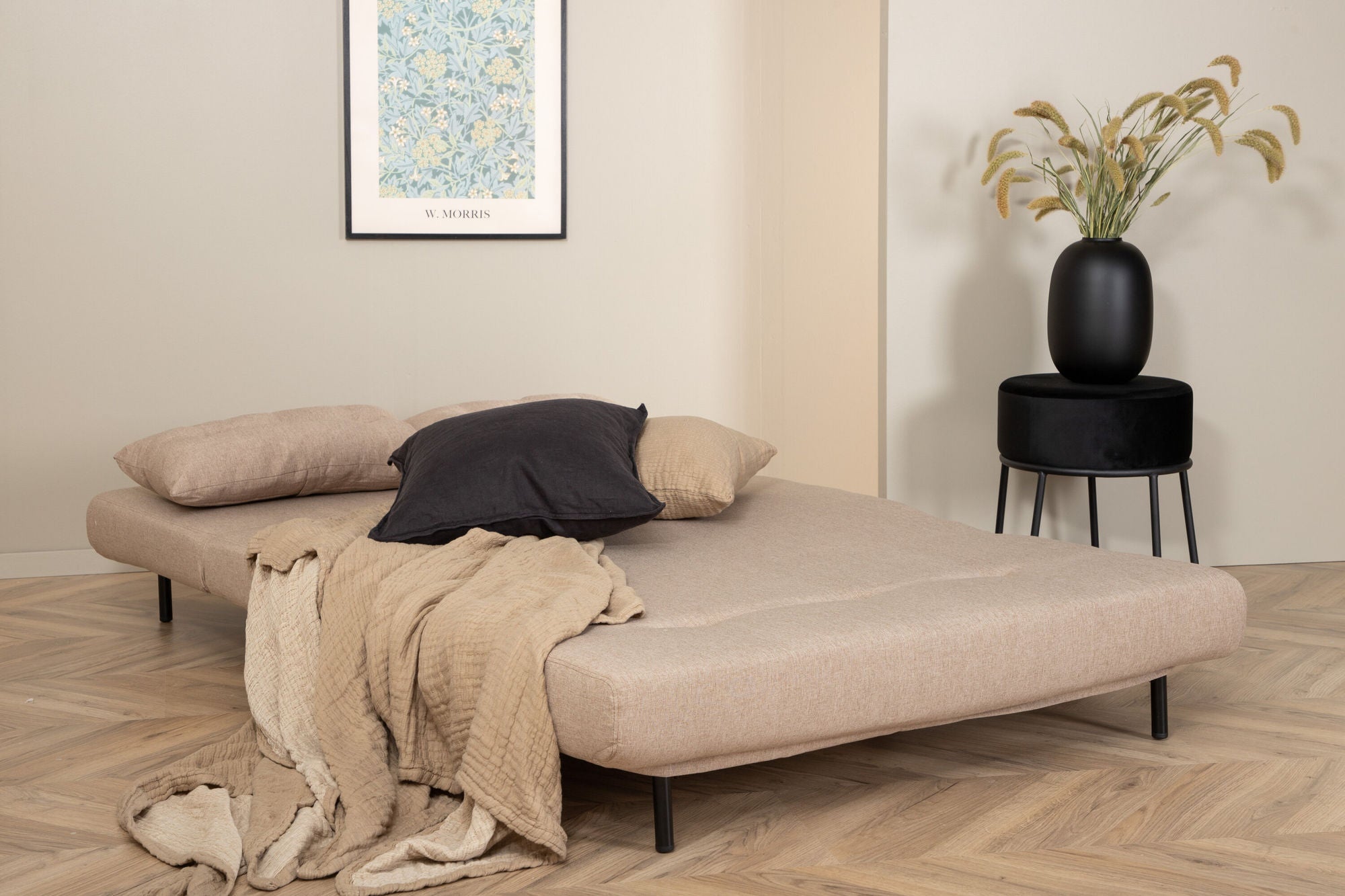 Schlafsofa Vicky Doppel aus Stoff - Hellbraun-Schlafsofa-Venture Home-le canapé