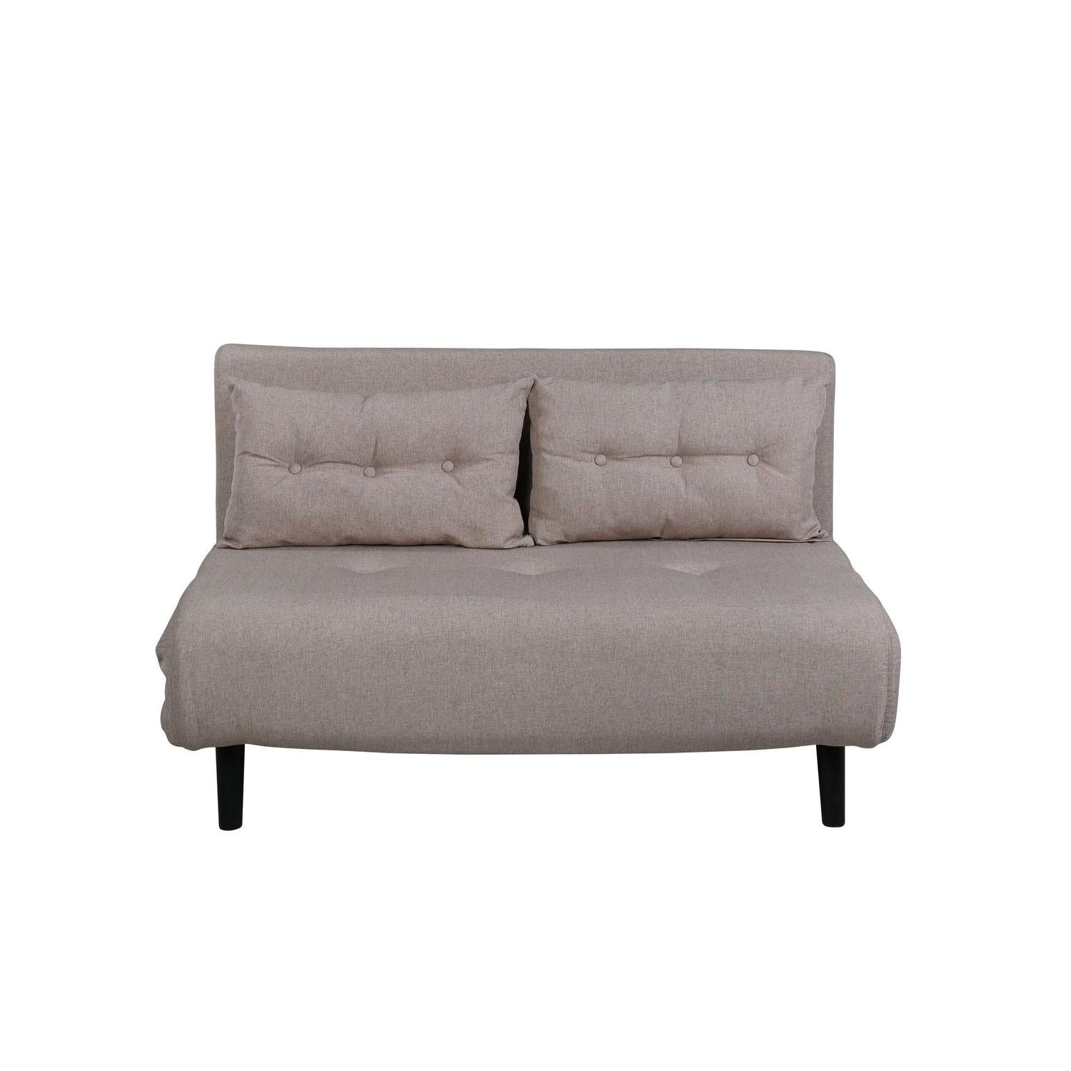 Schlafsofa Vicky Doppel aus Stoff - Hellbraun-Schlafsofas-Venture Home-le canapé