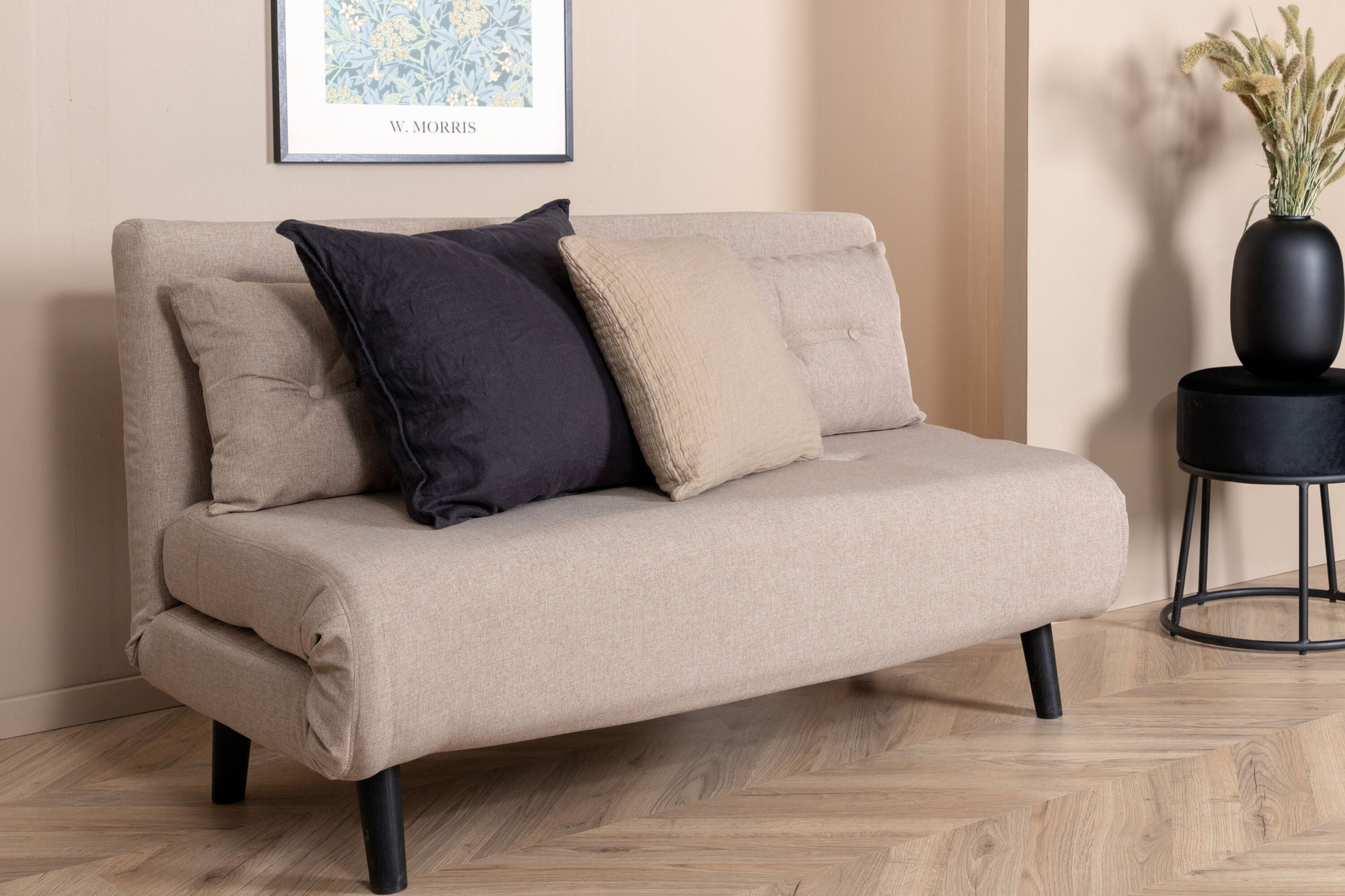 Schlafsofa Vicky Doppel aus Stoff - Hellbraun-Schlafsofas-Venture Home-le canapé