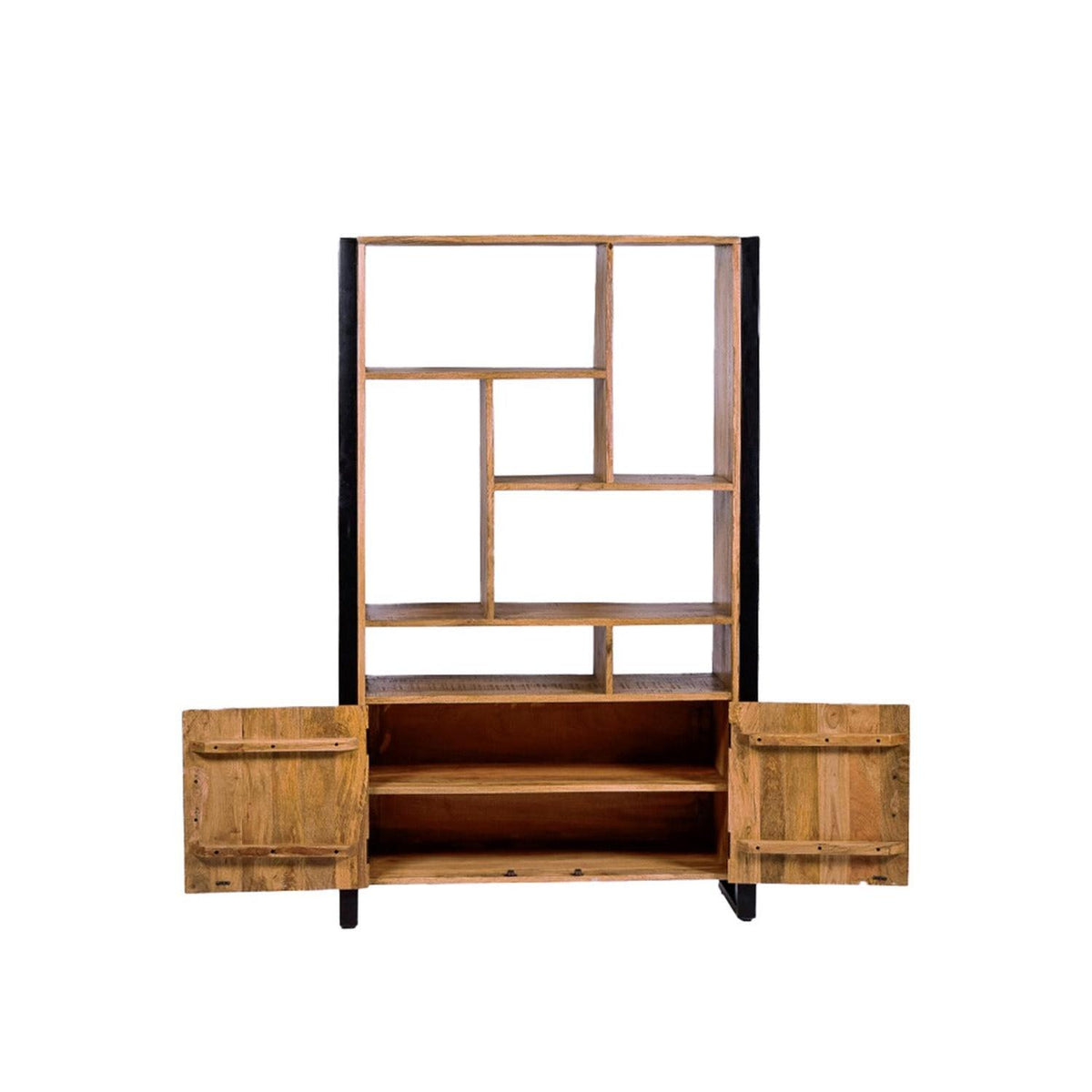 Schrank Nairobi 180cm aus Massivholz - Braun-Livingfurn-le canapé