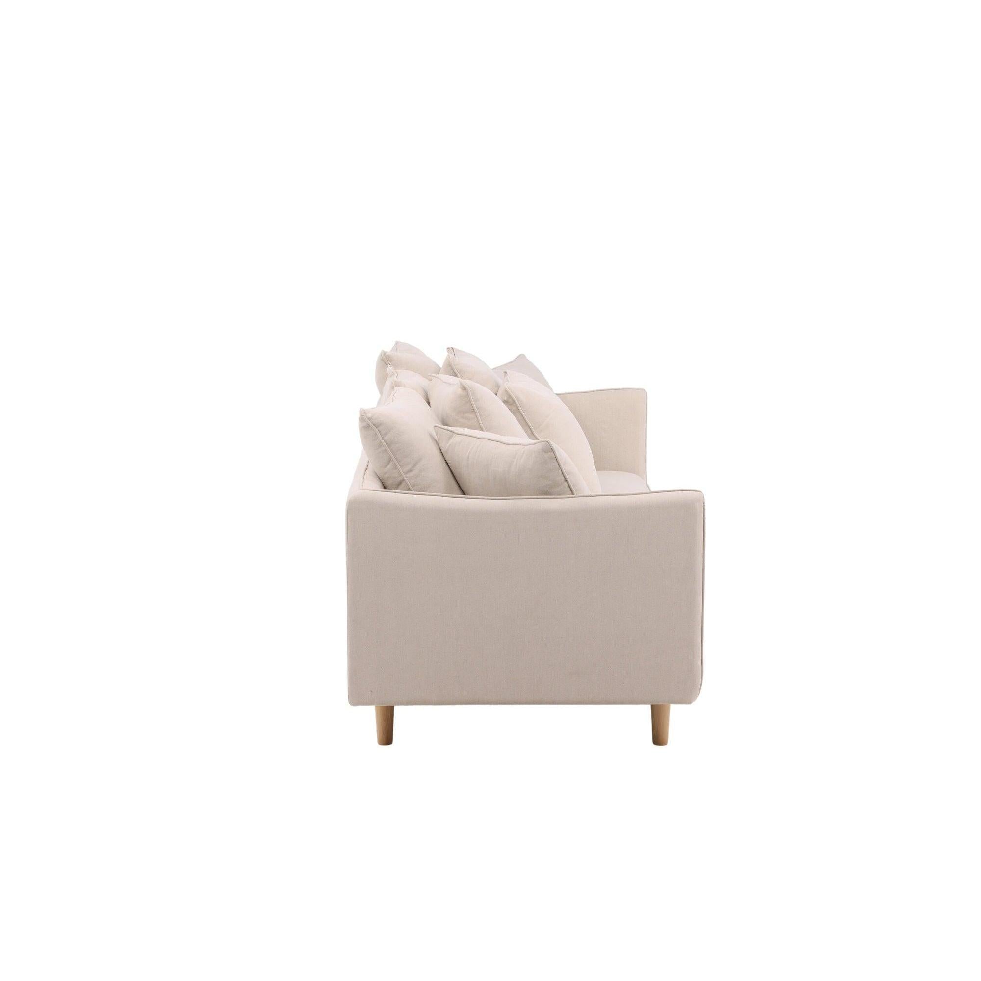 Segelskären 3 - Sitzer Sofa aus Leinen - BeigeEinzelsofas