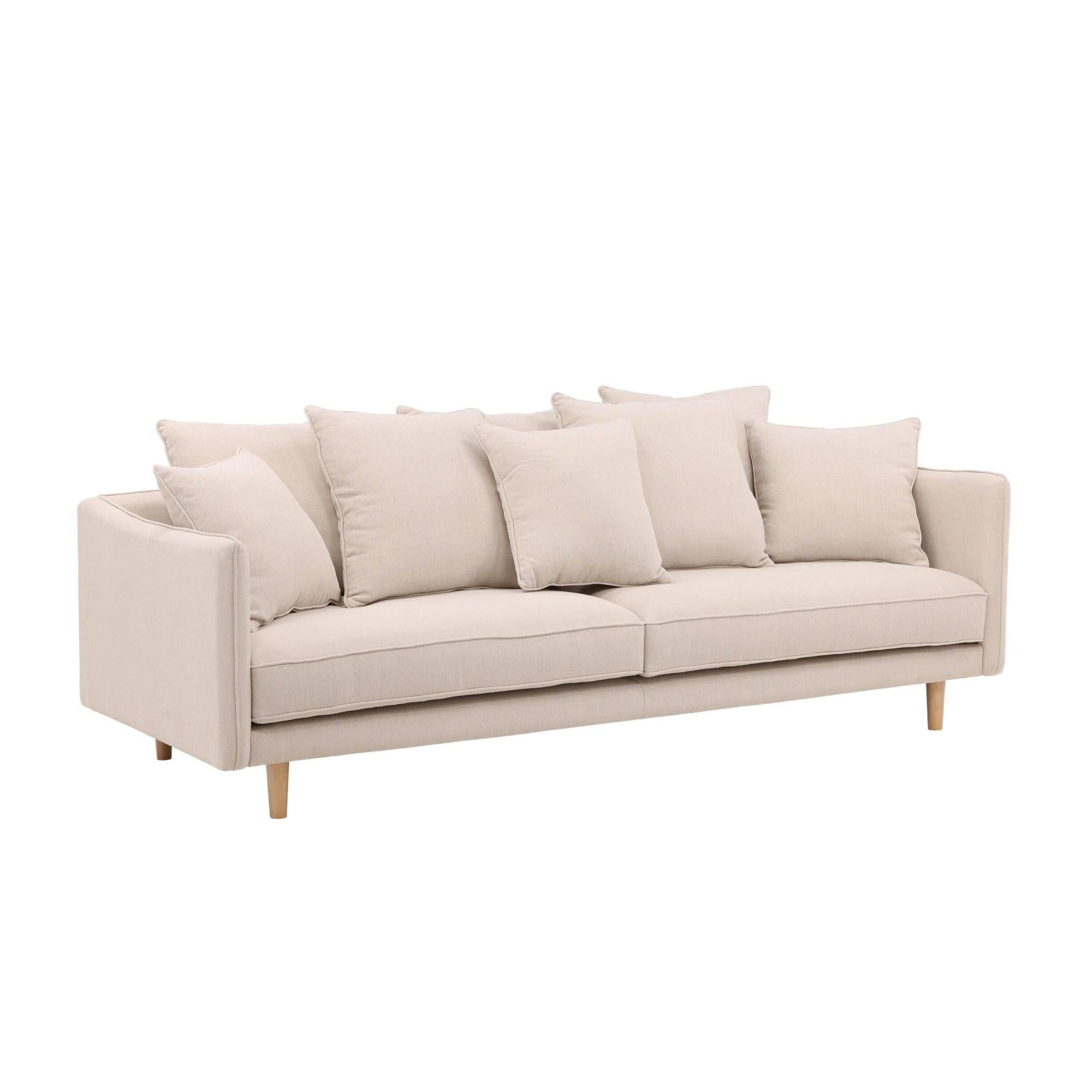 Segelskären 3 - Sitzer Sofa aus Leinen - BeigeEinzelsofas