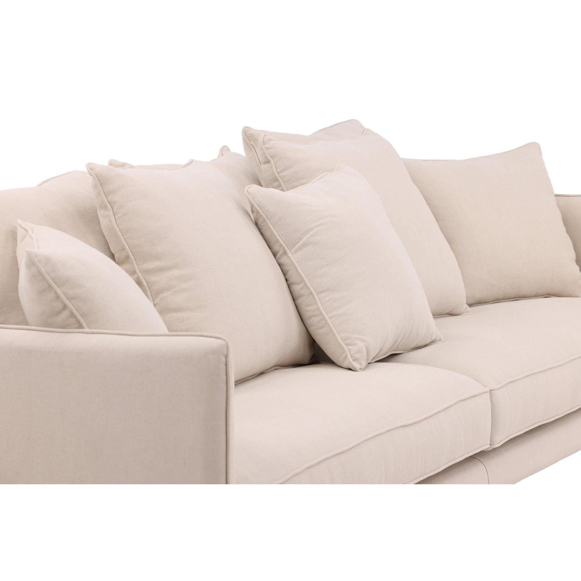 Segelskären 3 - Sitzer Sofa aus Leinen - BeigeEinzelsofas