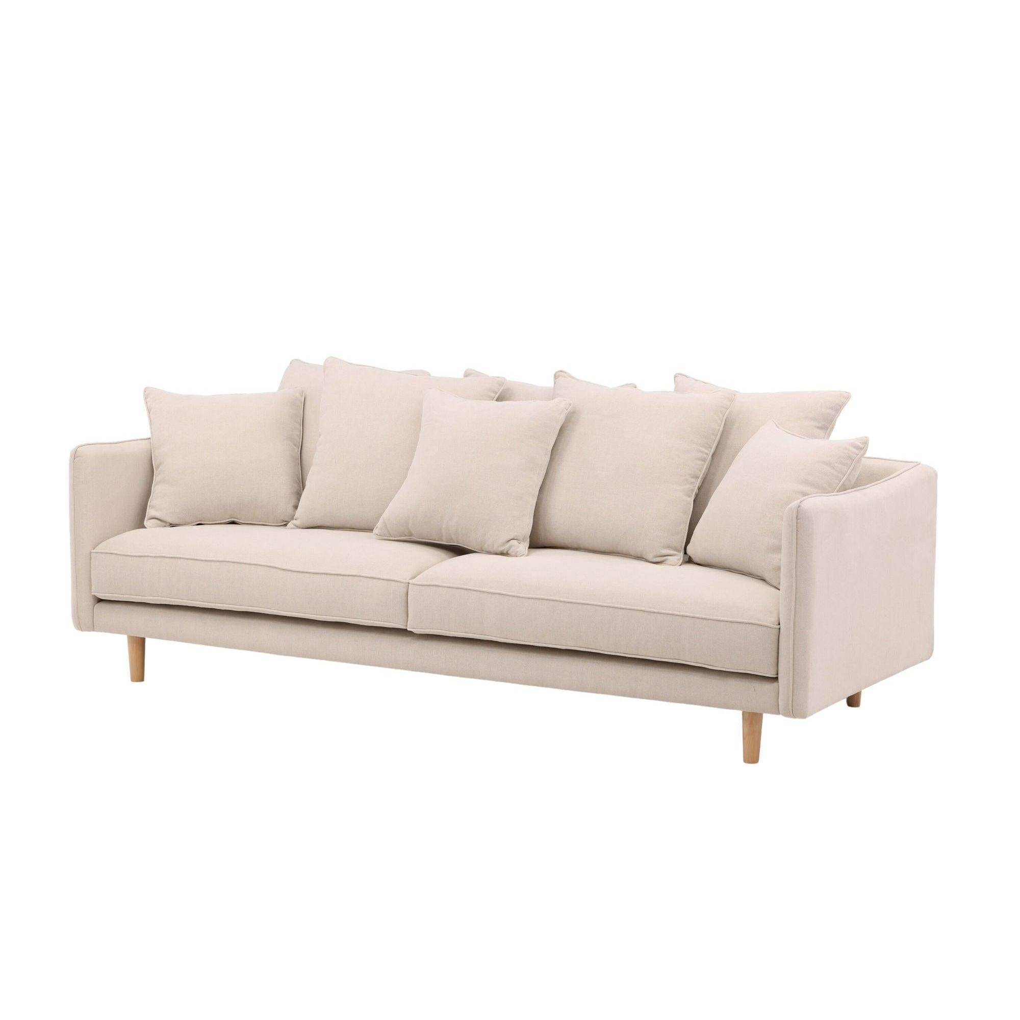 Segelskären 3 - Sitzer Sofa aus Leinen - BeigeEinzelsofas