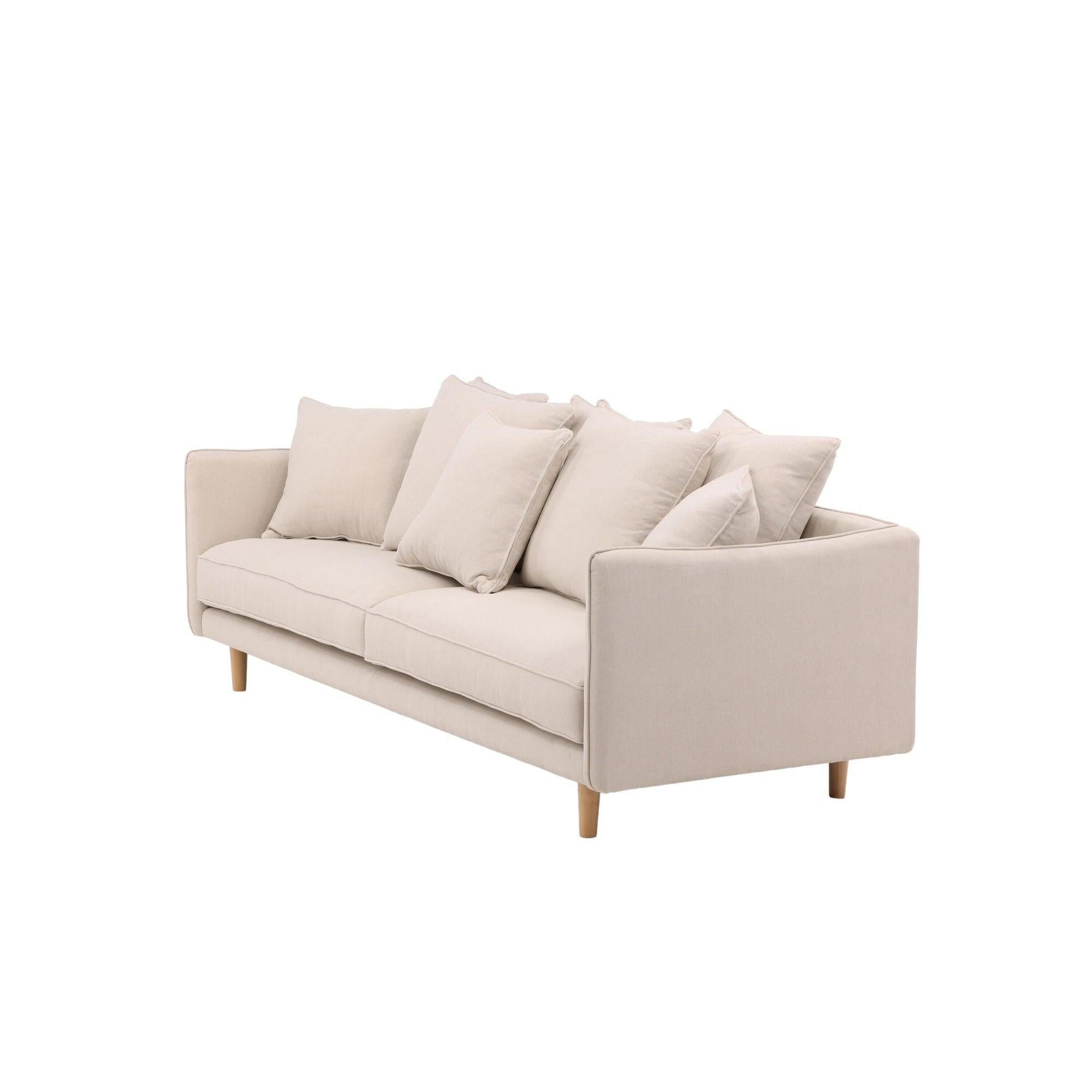 Segelskären 3 - Sitzer Sofa aus Leinen - BeigeEinzelsofas
