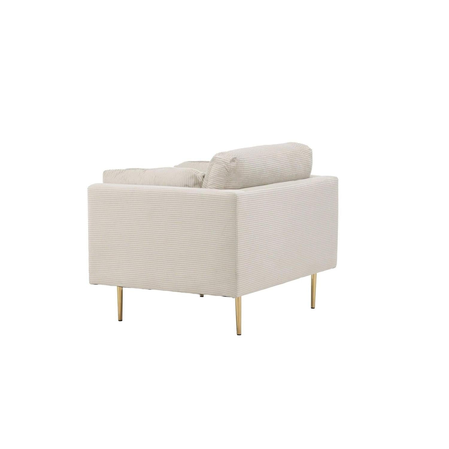 Sessel Boom aus Kord - Hellgrau-Sessel-Venture Home-le canapé