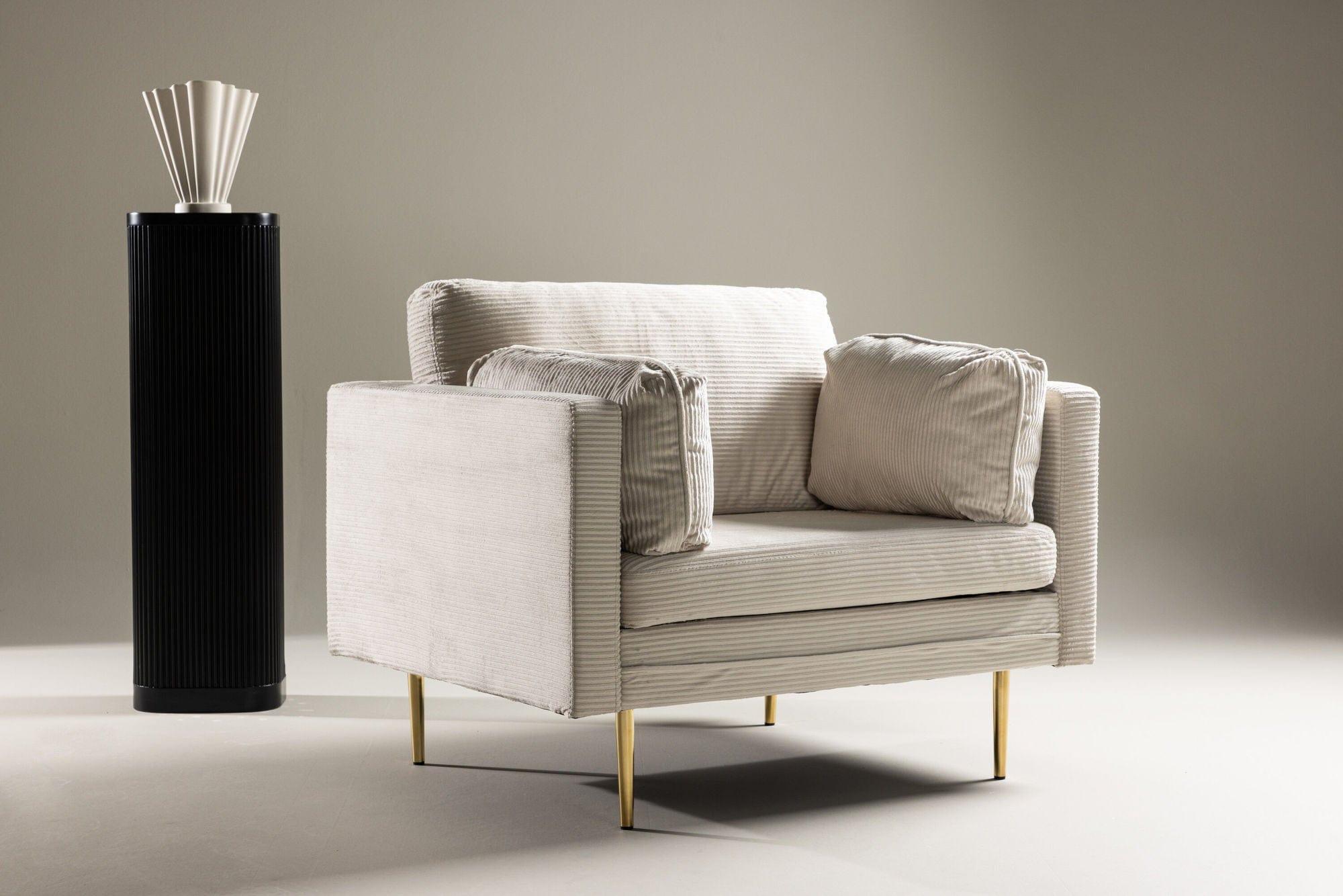 Sessel Boom aus Kord - Hellgrau-Sessel-Venture Home-le canapé