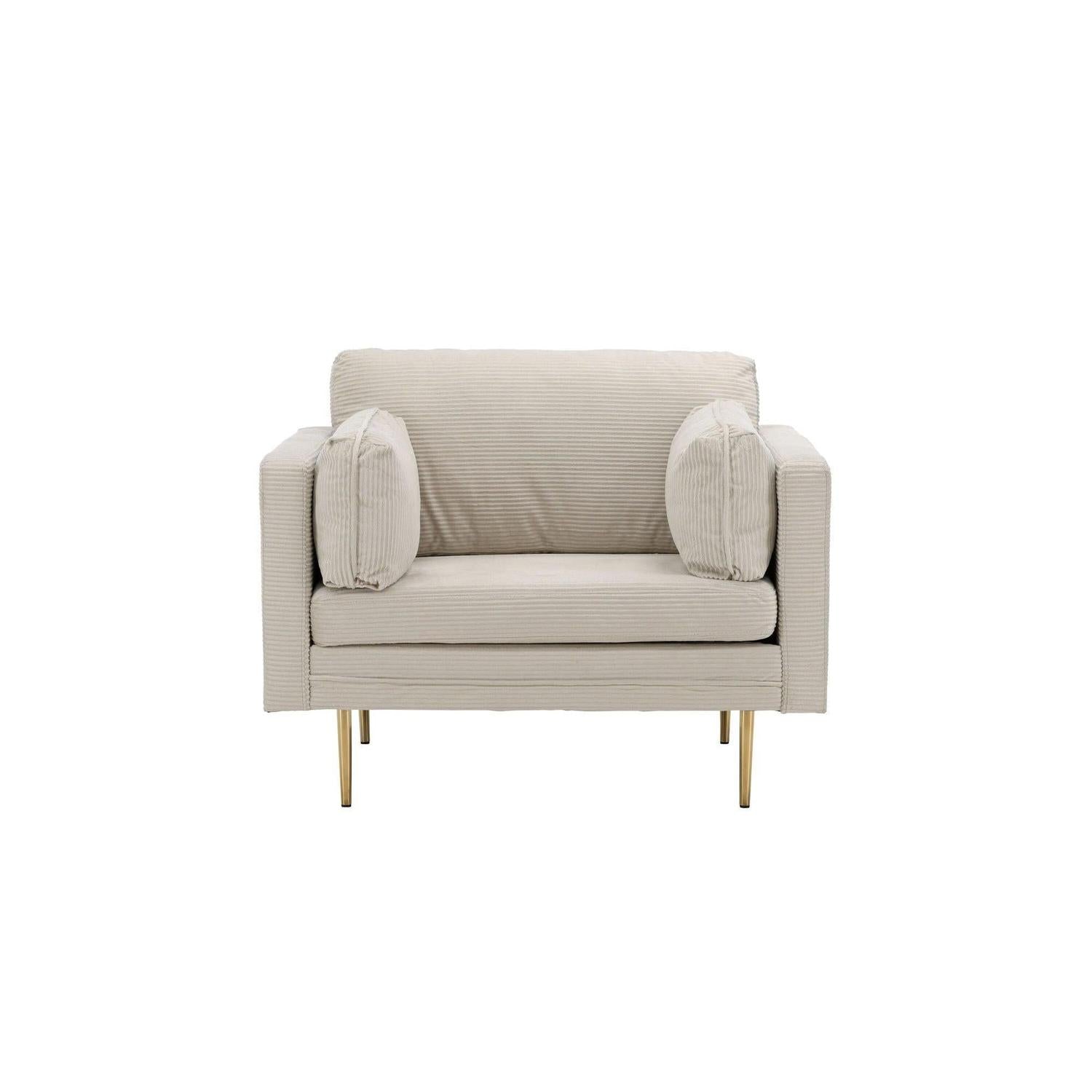 Sessel Boom aus Kord - Hellgrau-Sessel-Venture Home-le canapé