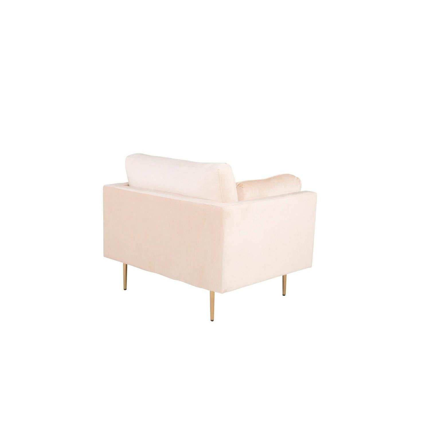 Sessel Boom aus Samt - Beige-Sessel-Venture Home-le canapé