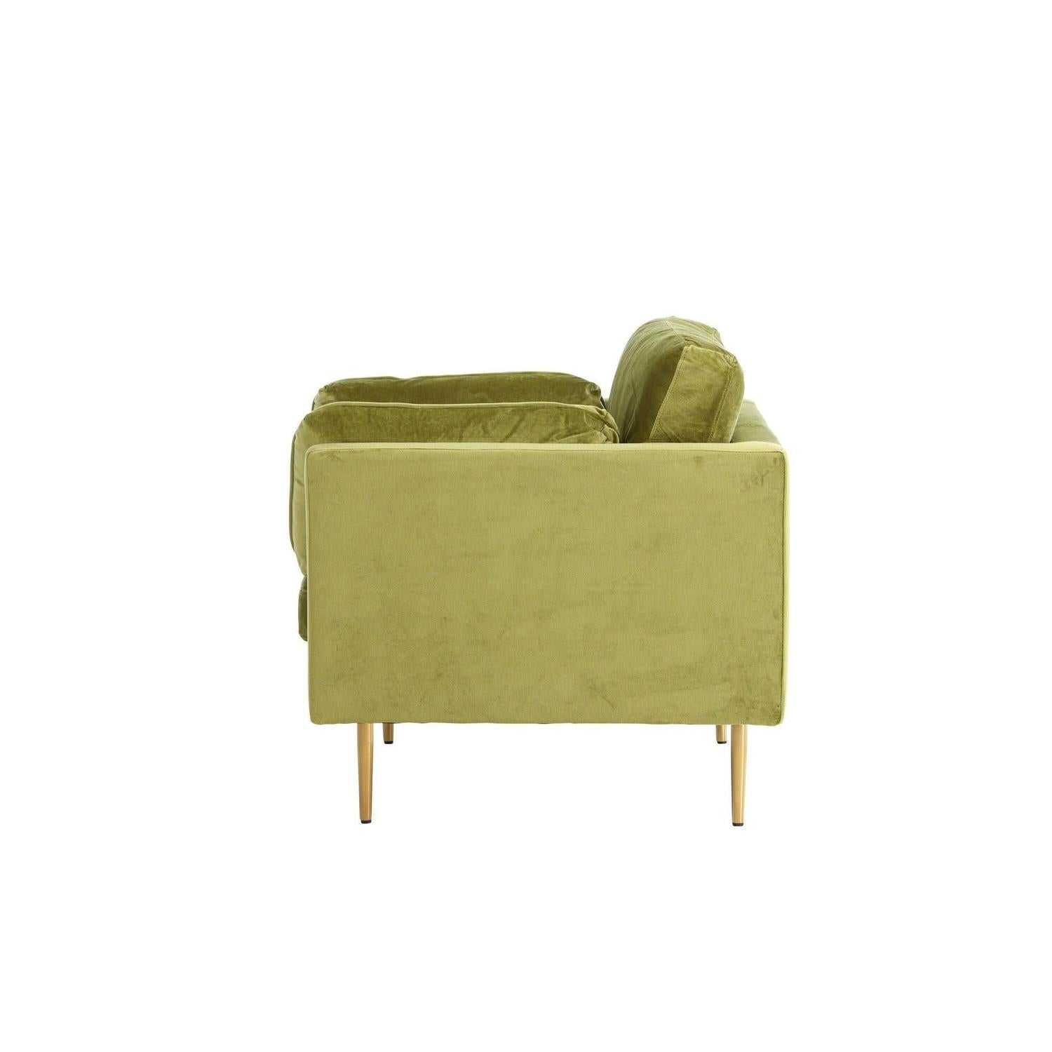 Sessel Boom aus Samt - Grün-Sessel-Venture Home-le canapé