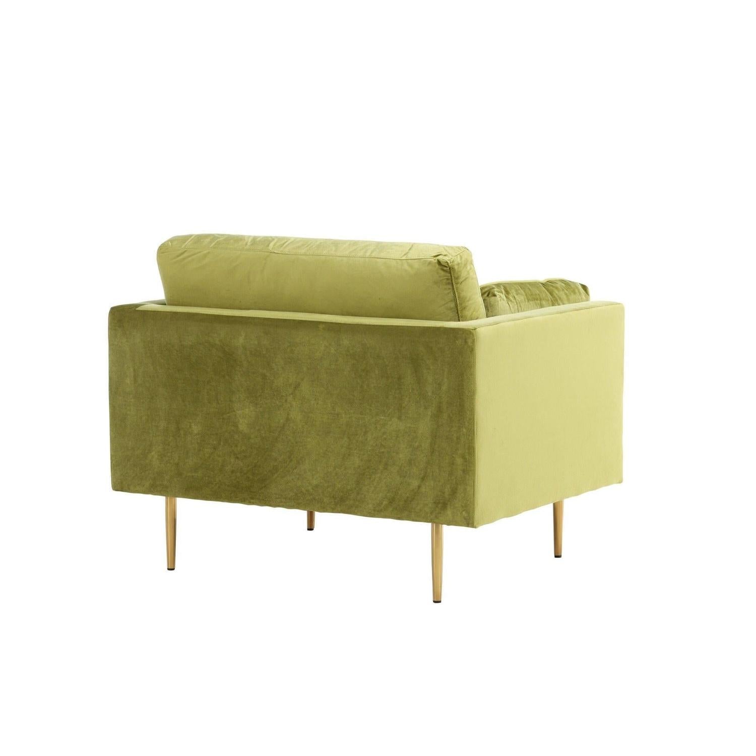 Sessel Boom aus Samt - Grün-Sessel-Venture Home-le canapé