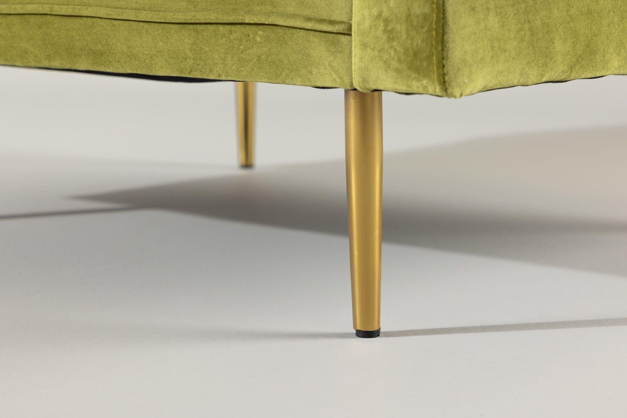 Sessel Boom aus Samt - Grün-Sessel-Venture Home-le canapé