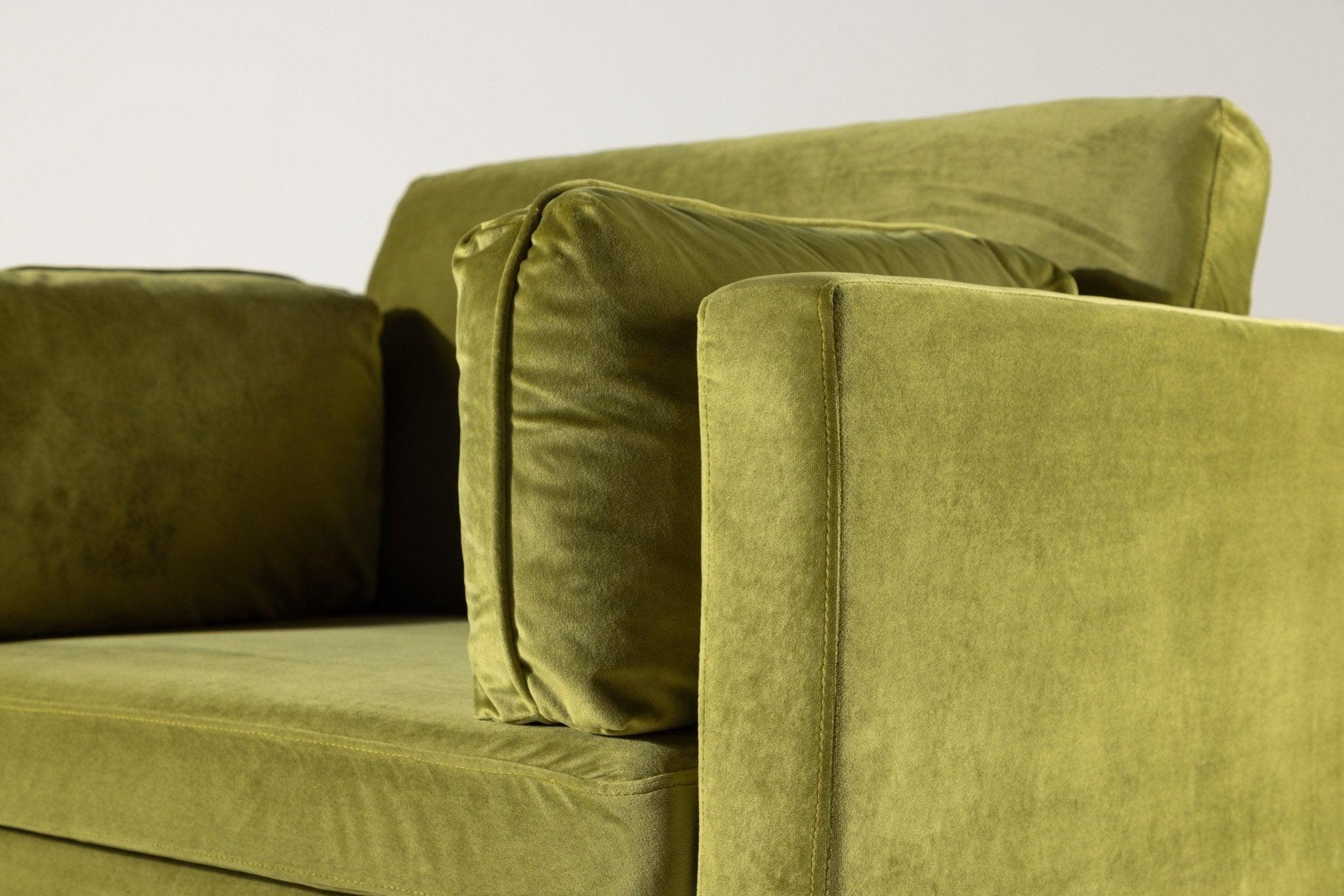 Sessel Boom aus Samt - Grün-Sessel-Venture Home-le canapé