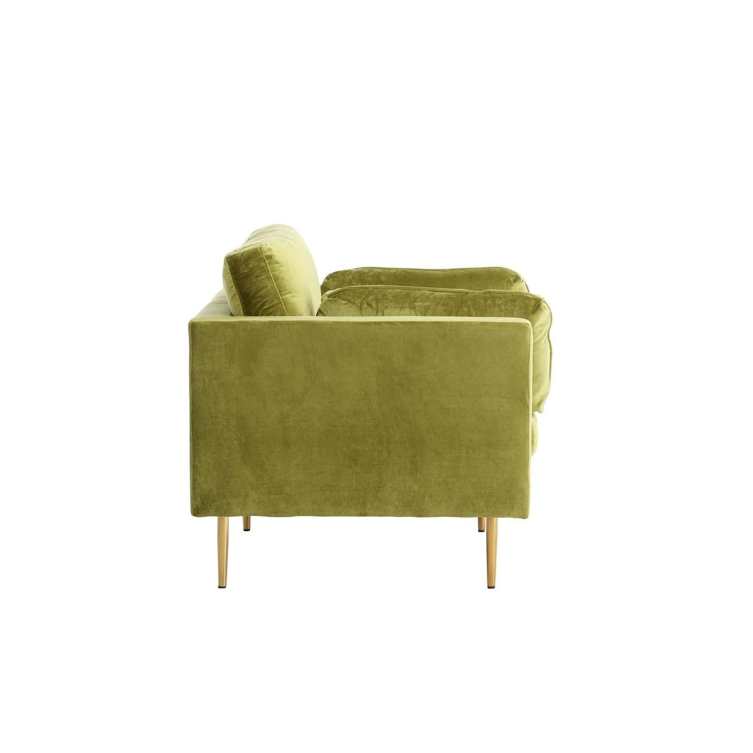 Sessel Boom aus Samt - Grün-Sessel-Venture Home-le canapé