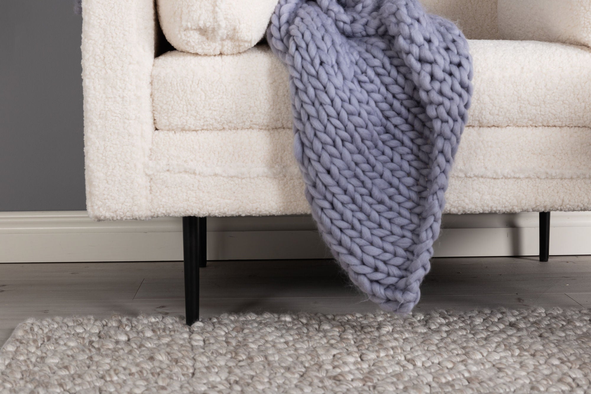 Sessel Boom aus Teddy- Bouclé - Creme-Sessel-Venture Home-le canapé