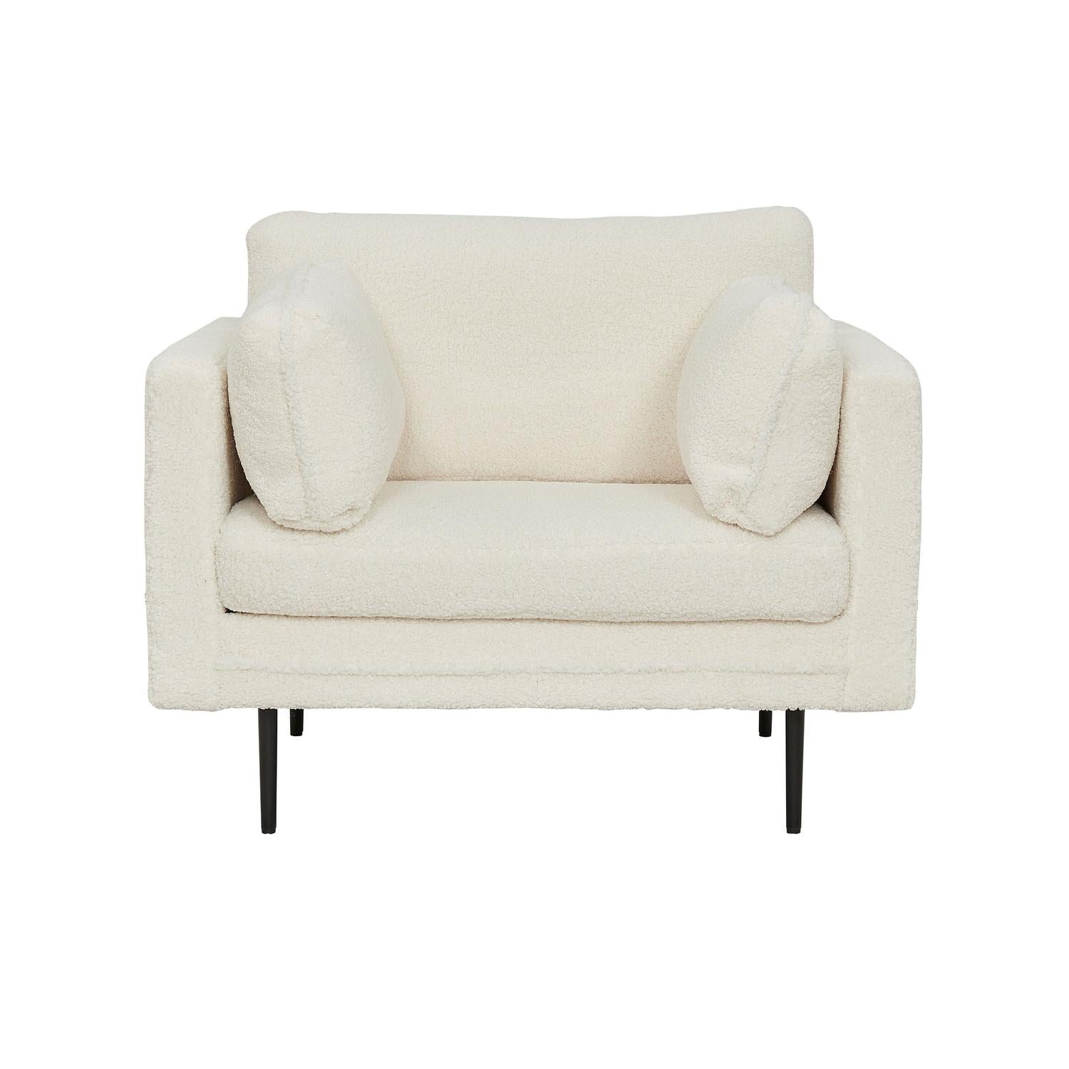 Sessel Boom aus Teddy- Bouclé - Creme-Sessel-Venture Home-le canapé