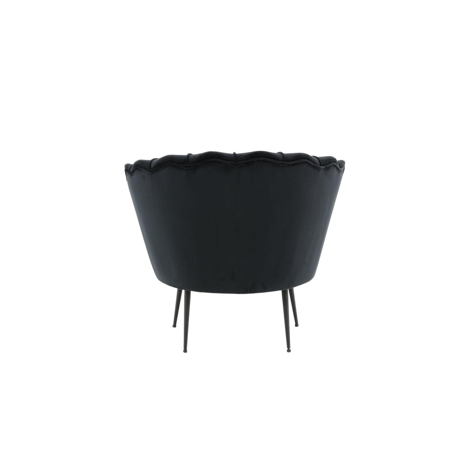 Sessel Calais aus Samt - Schwarz-Loungesessel-Venture Home-le canapé