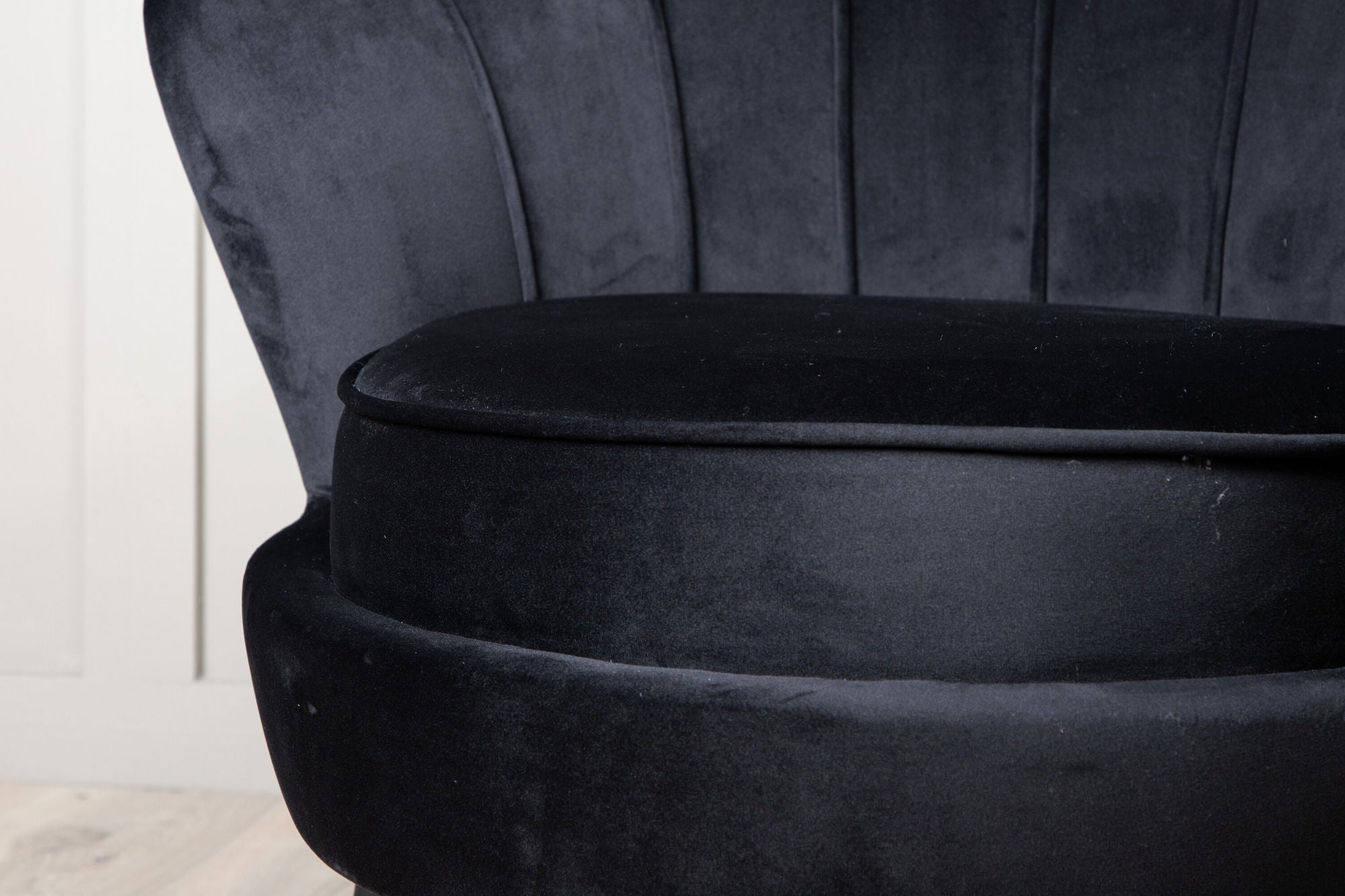 Sessel Calais aus Samt - Schwarz-Loungesessel-Venture Home-le canapé