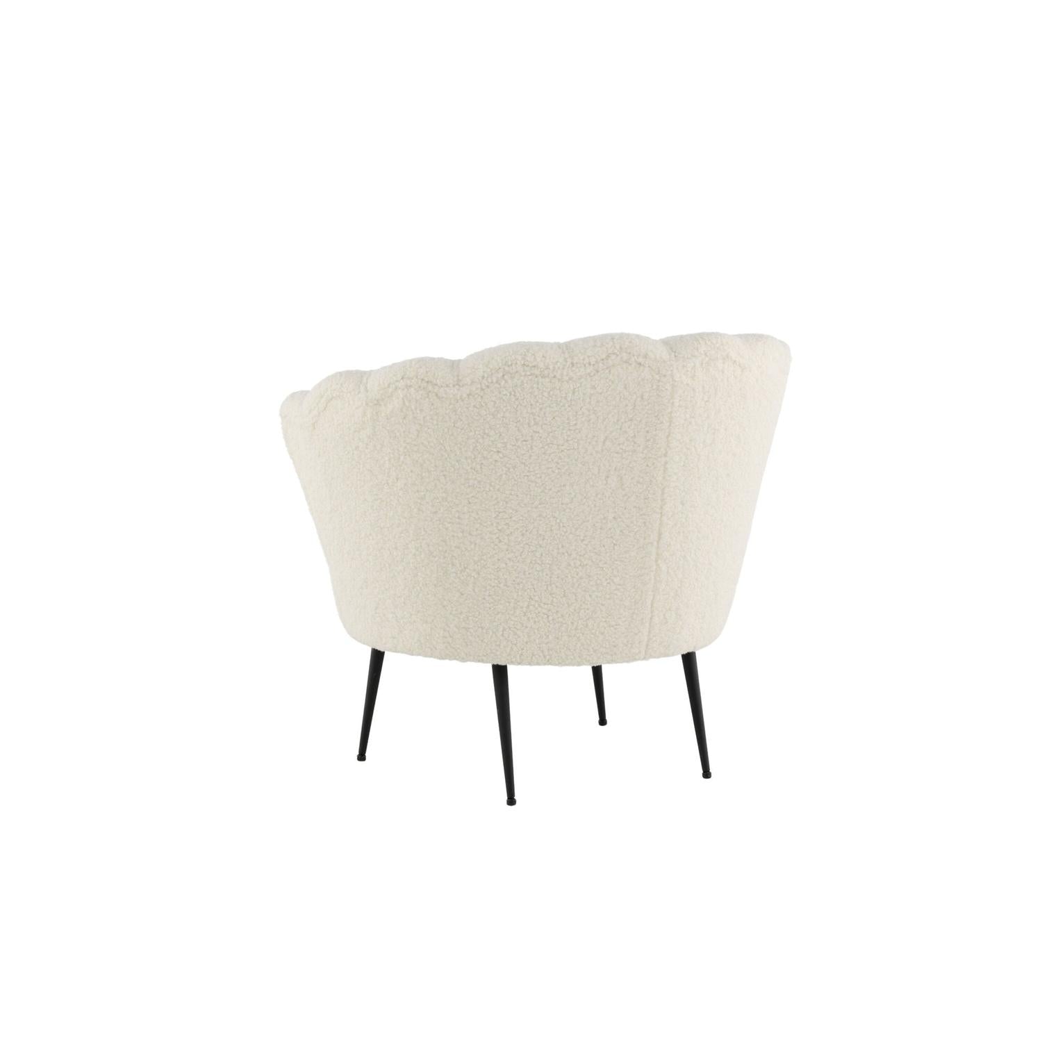 Sessel Calais aus Teddy Bouclé - Weiß-Loungesessel-Venture Home-le canapé