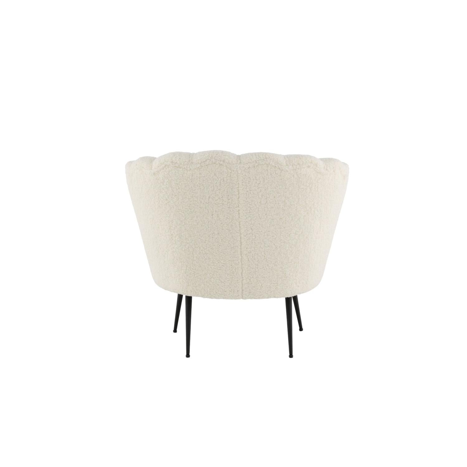 Sessel Calais aus Teddy Bouclé - Weiß-Loungesessel-Venture Home-le canapé