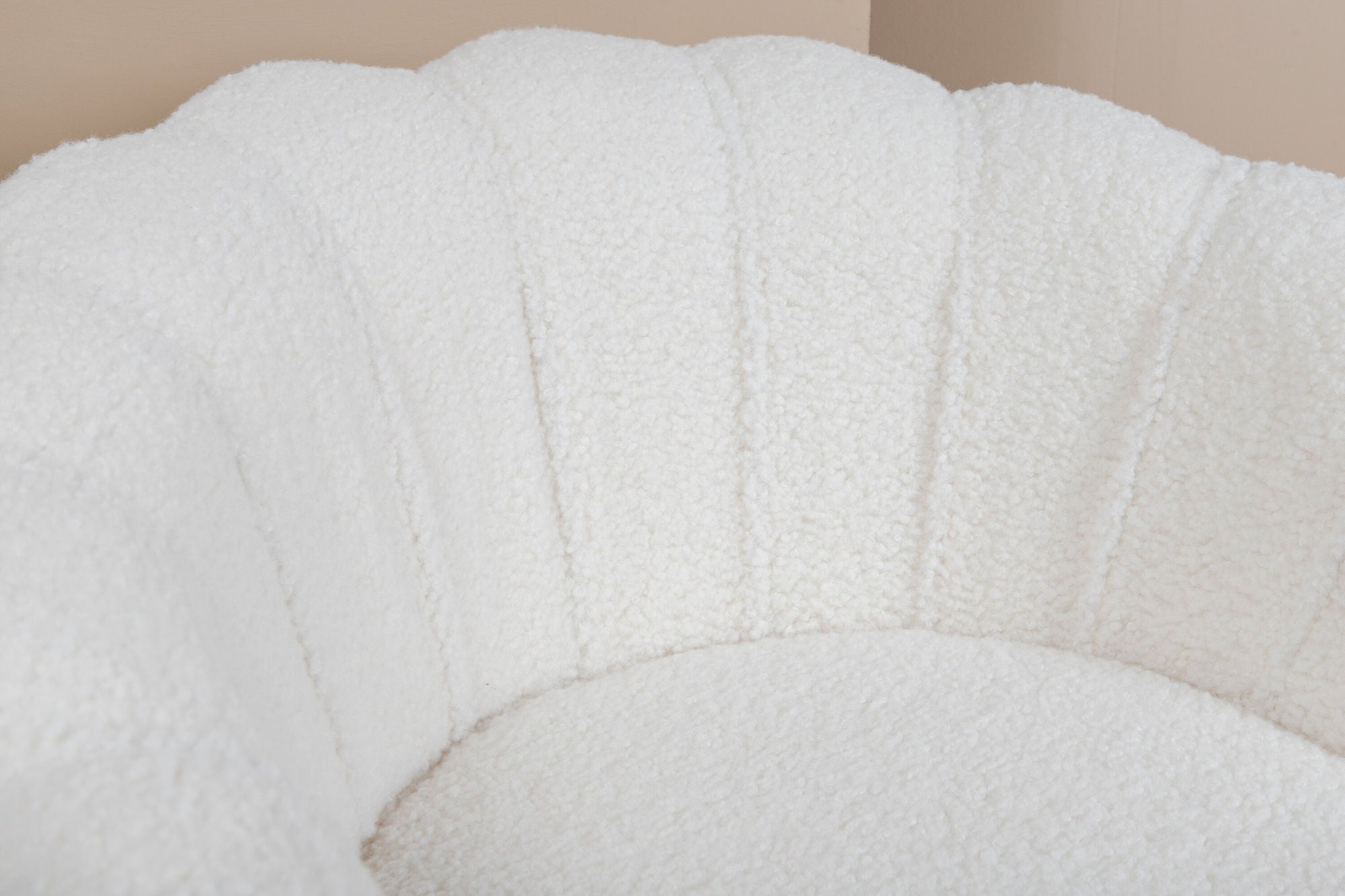 Sessel Calais aus Teddy Bouclé - Weiß-Loungesessel-Venture Home-le canapé