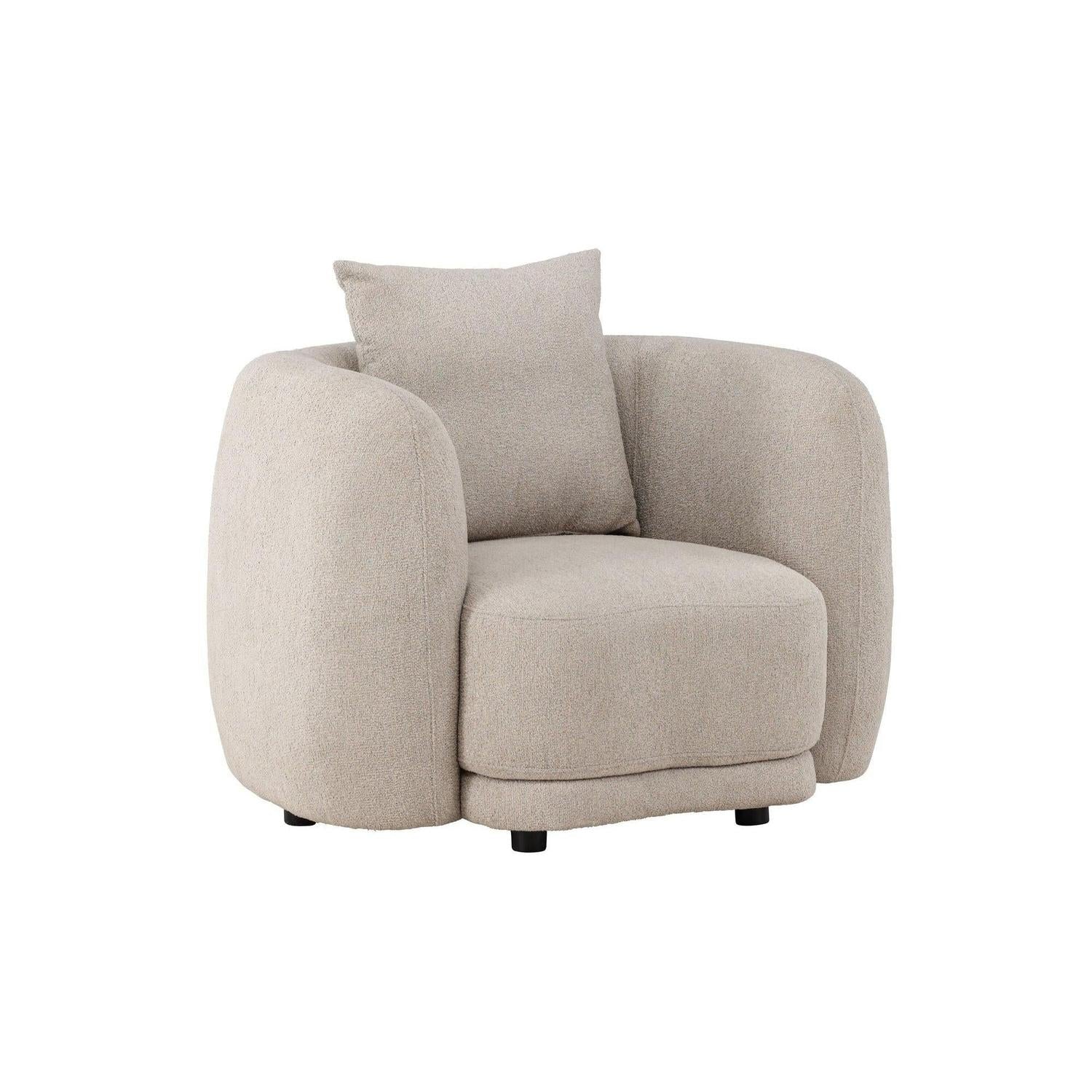 Sessel Cielo aus Teddy Bouclé - Beige-Sessel-Venture Home-le canapé