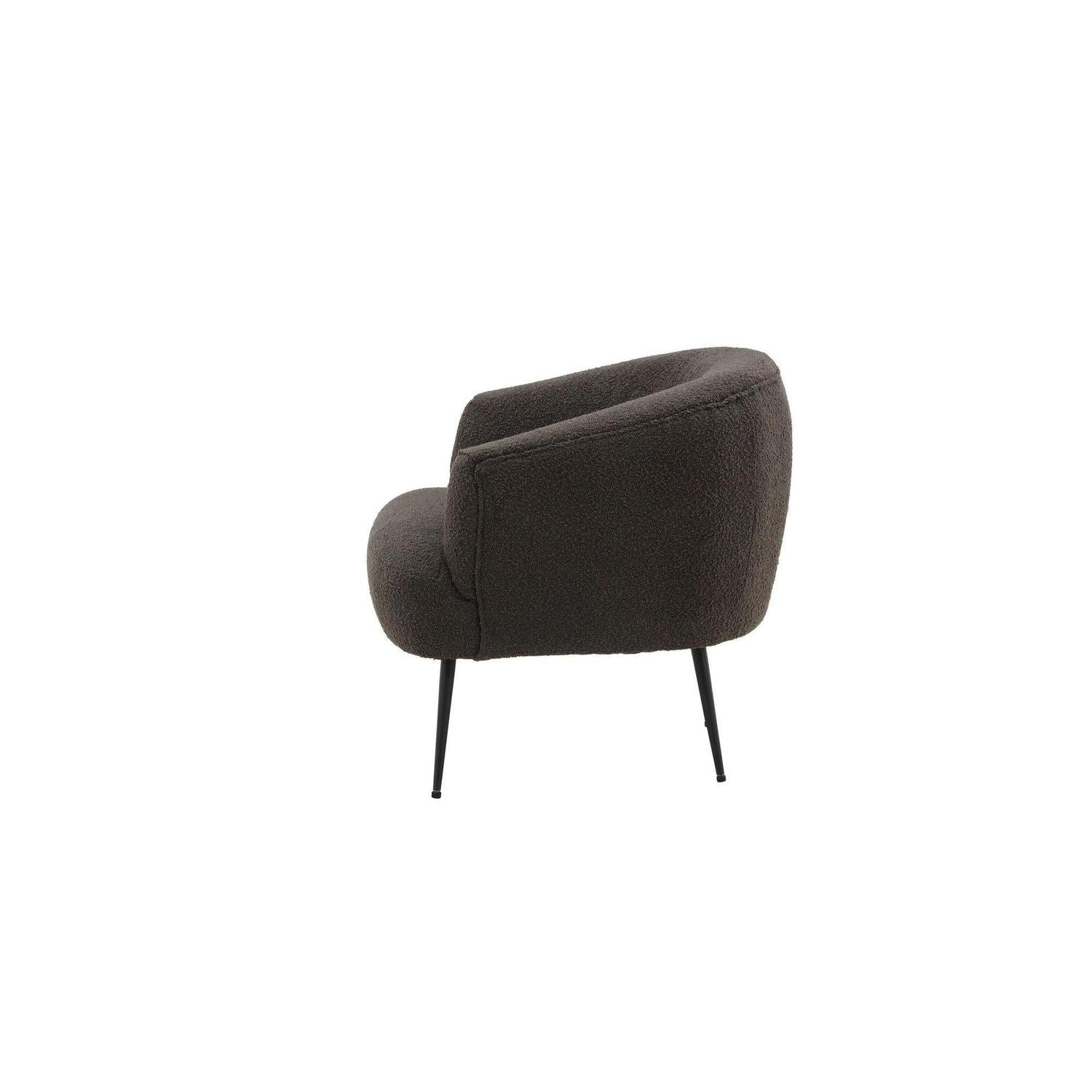 Sessel Derry aus Teddy Bouclé - Dunkelgrau-Sessel-Venture Home-le canapé