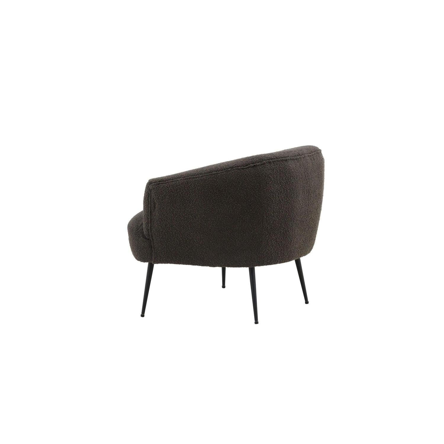 Sessel Derry aus Teddy Bouclé - Dunkelgrau-Sessel-Venture Home-le canapé