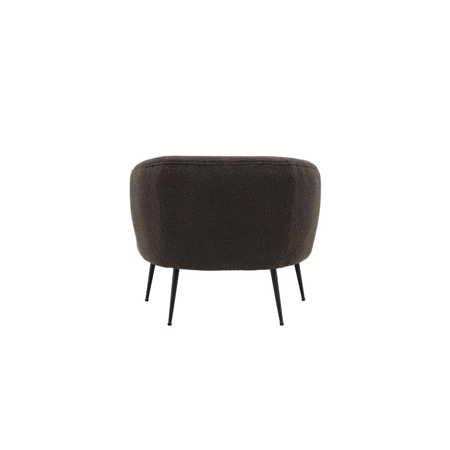 Sessel Derry aus Teddy Bouclé - Dunkelgrau-Sessel-Venture Home-le canapé
