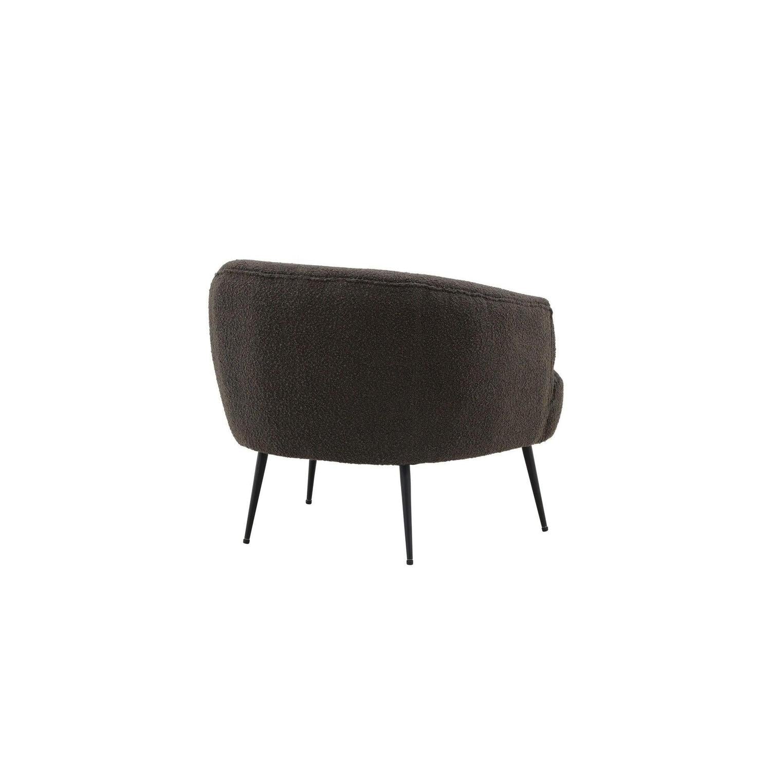 Sessel Derry aus Teddy Bouclé - Dunkelgrau-Sessel-Venture Home-le canapé