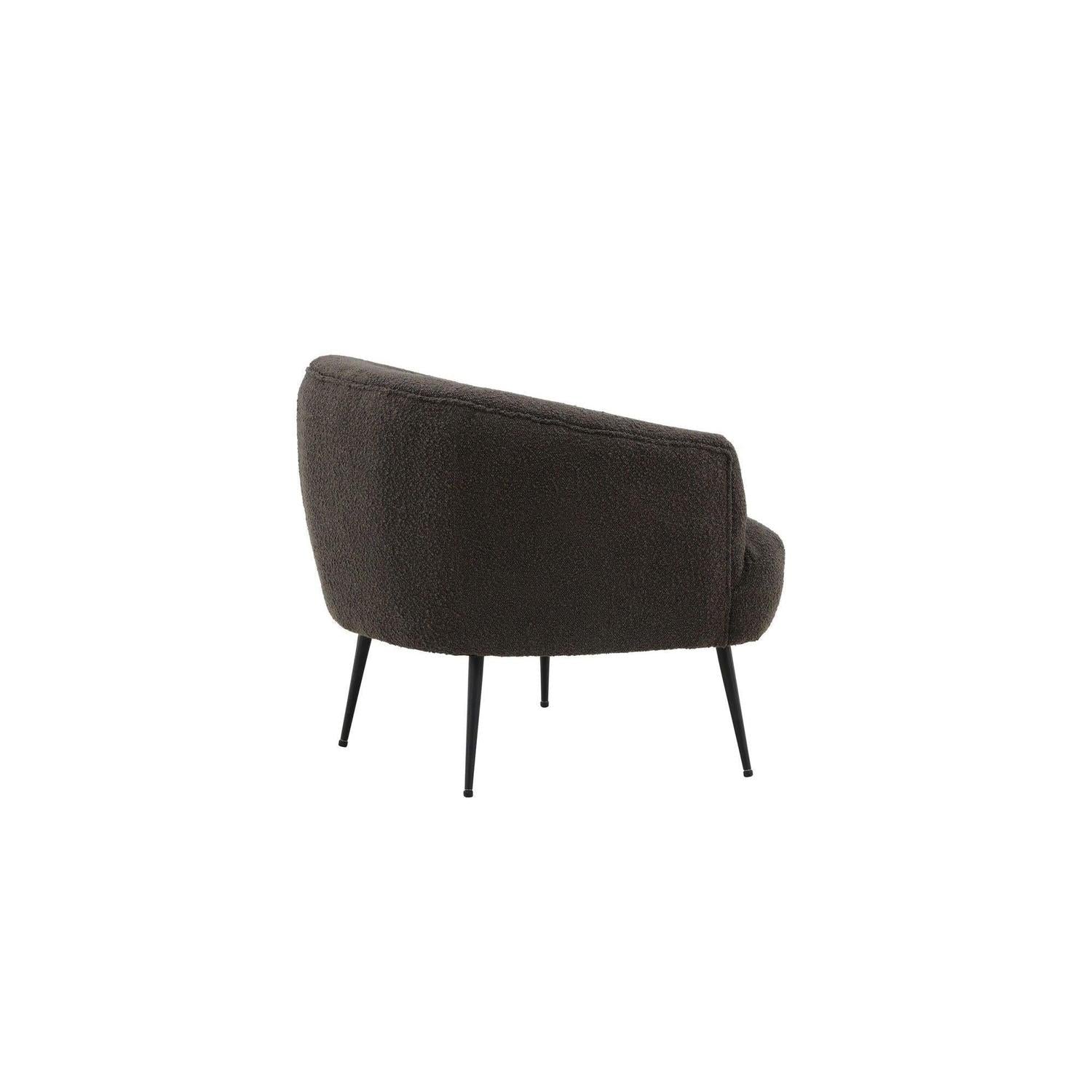 Sessel Derry aus Teddy Bouclé - Dunkelgrau-Sessel-Venture Home-le canapé